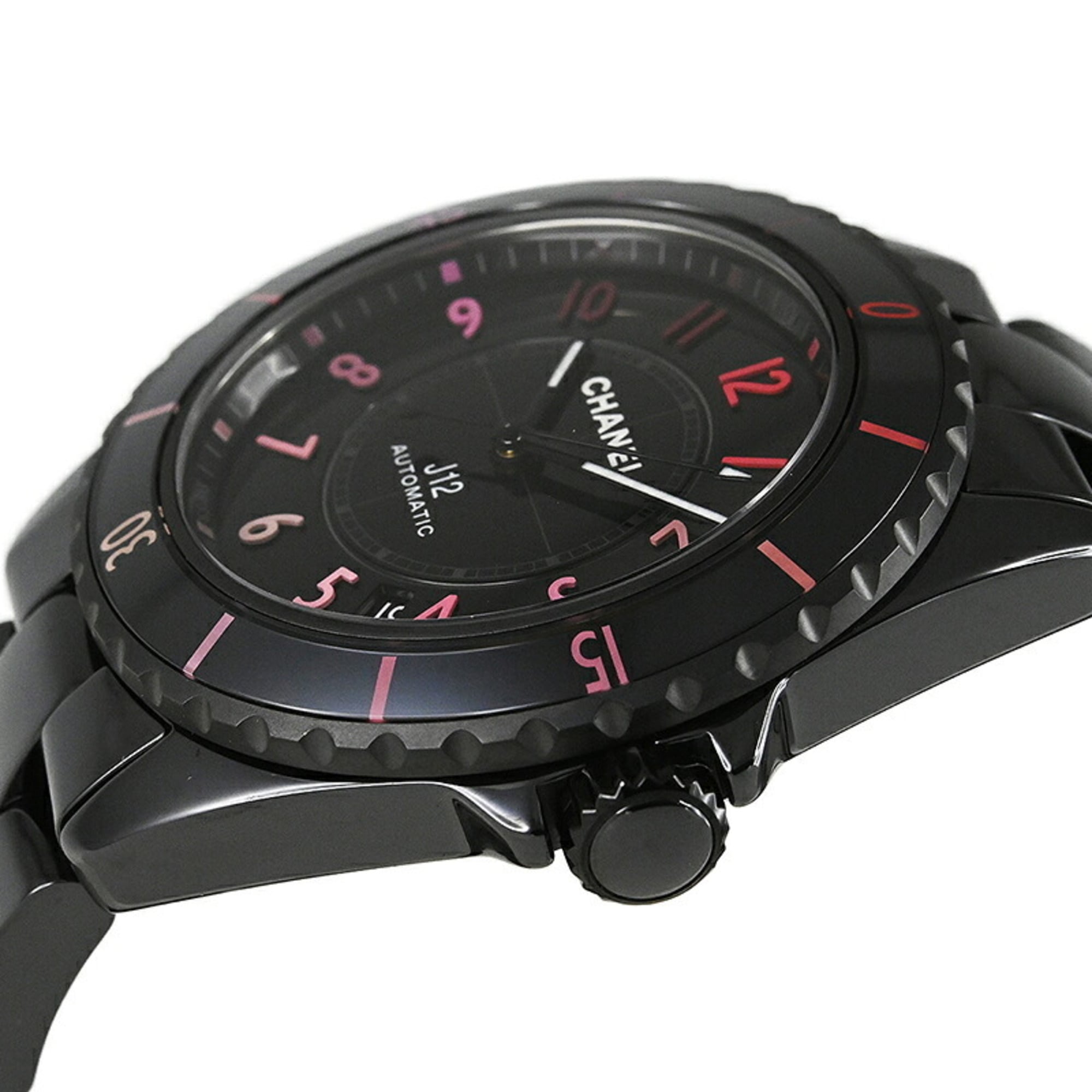 Chanel J12 Blush Caliber 12.1 38MM H10312 Black Dial 38mm Watch