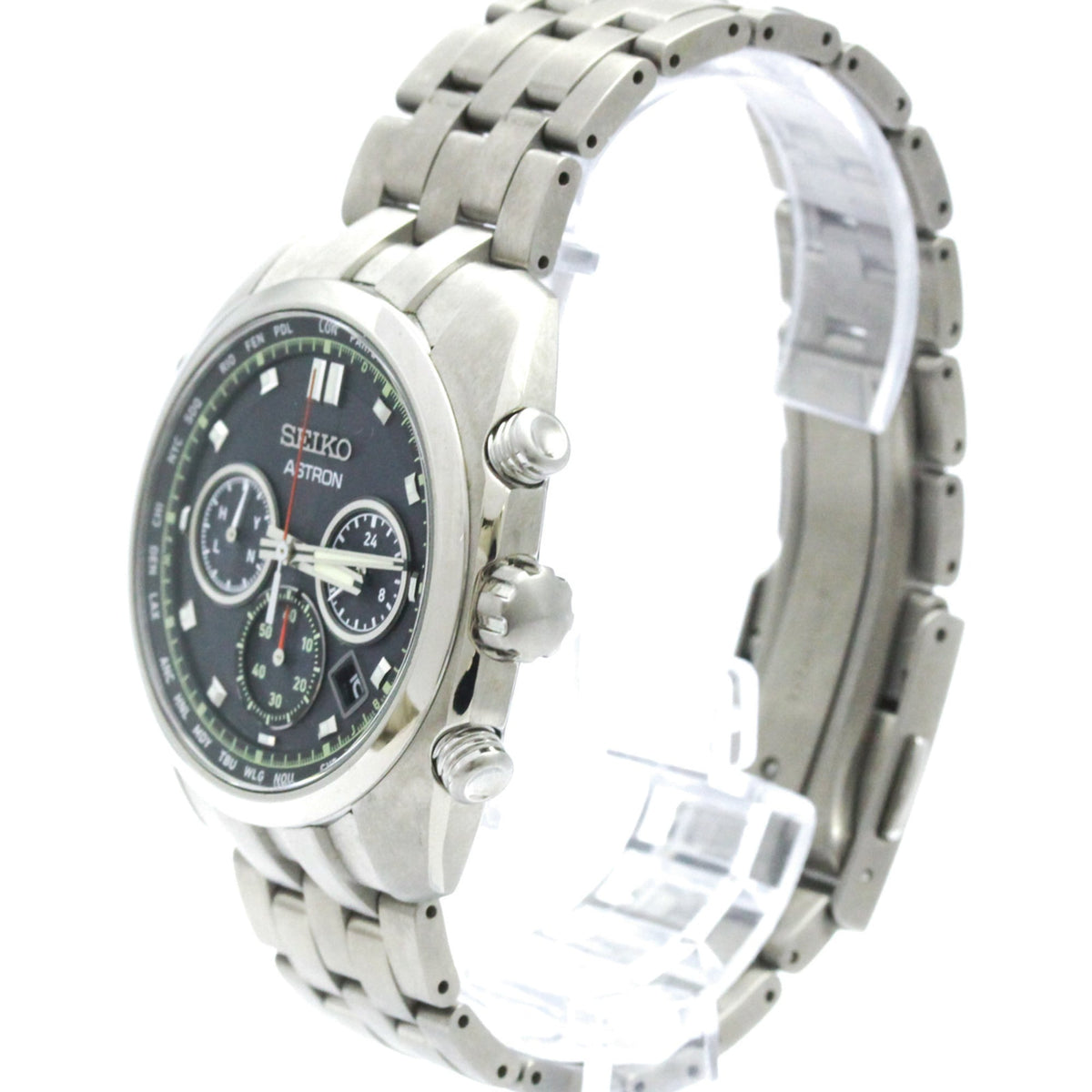 Seiko Astron SBXY027 (8B92-0BB0) horloge met zwarte wijzerplaat, 41 mm
