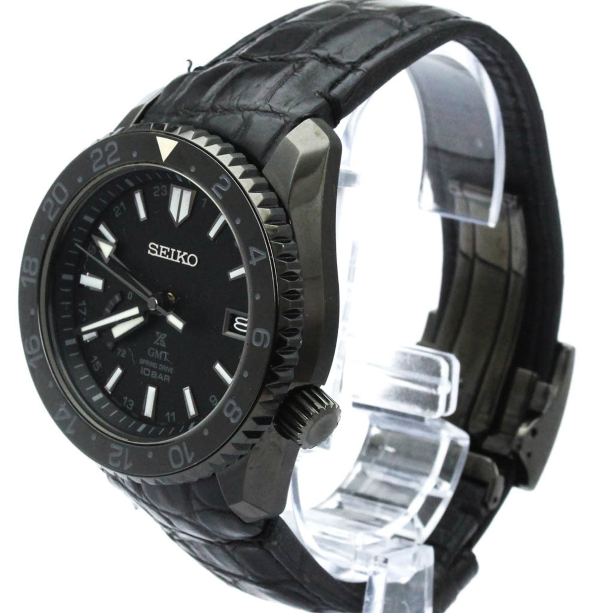 SEIKO Prospex Black Edition Spring Drive Titanium Watch SBDB025(5R66-0BR0)
