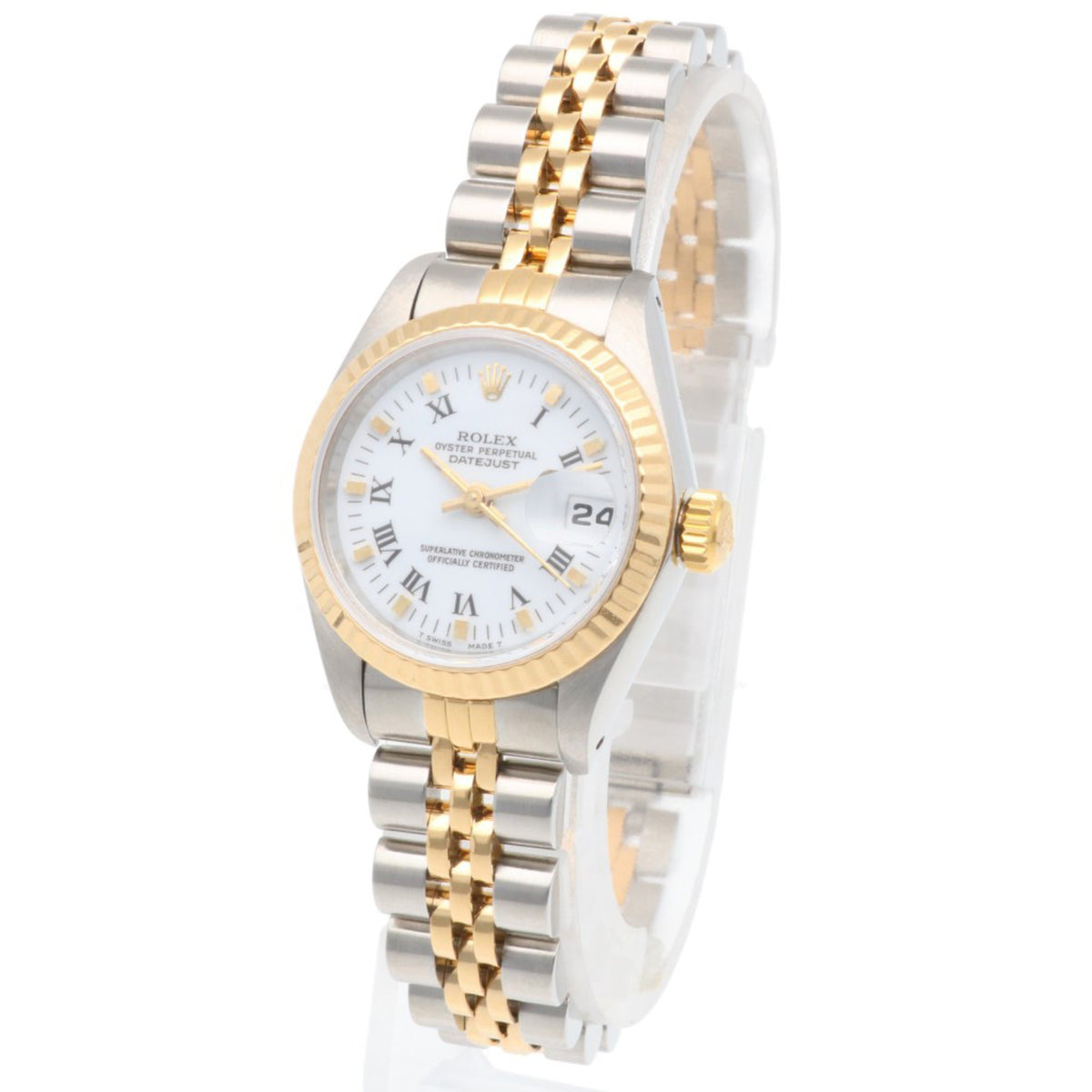 Rolex Datejust Oyster Perpetual 69173 met witte wijzerplaat, 26 mm