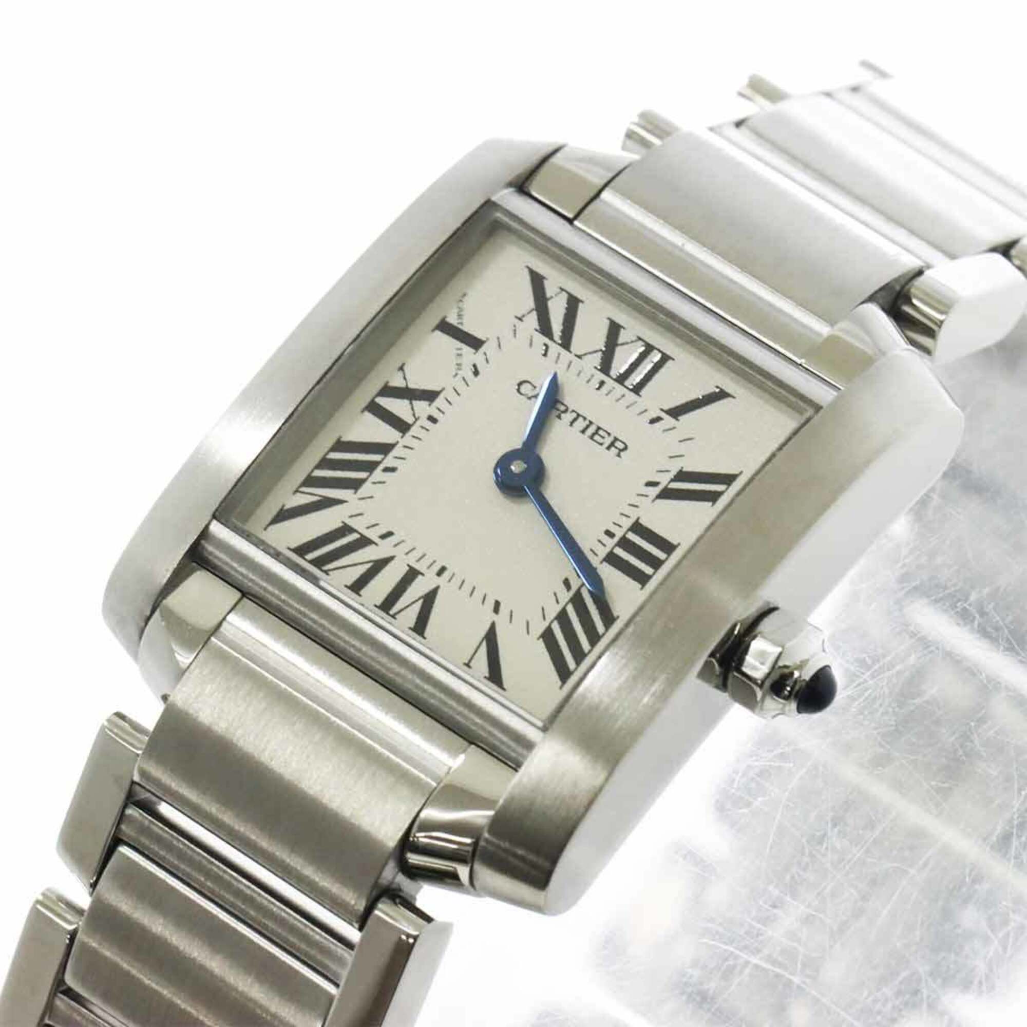 Cartier Tank Francaise SM W51008Q3 Women's Watch, Ivory, Quartz Watch