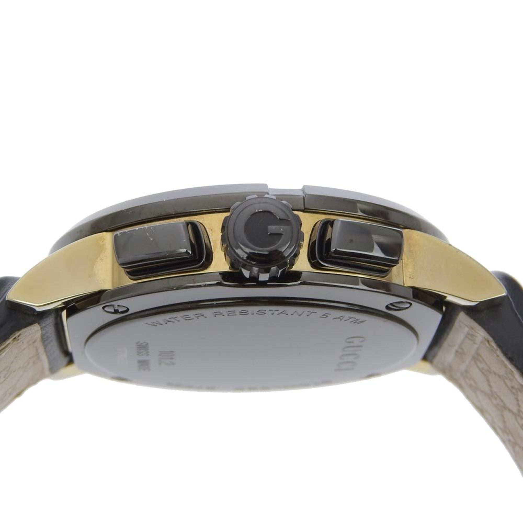 Gucci G Chrono 101.2 Stainless Steel and Embossed Leather Quartz Chron
