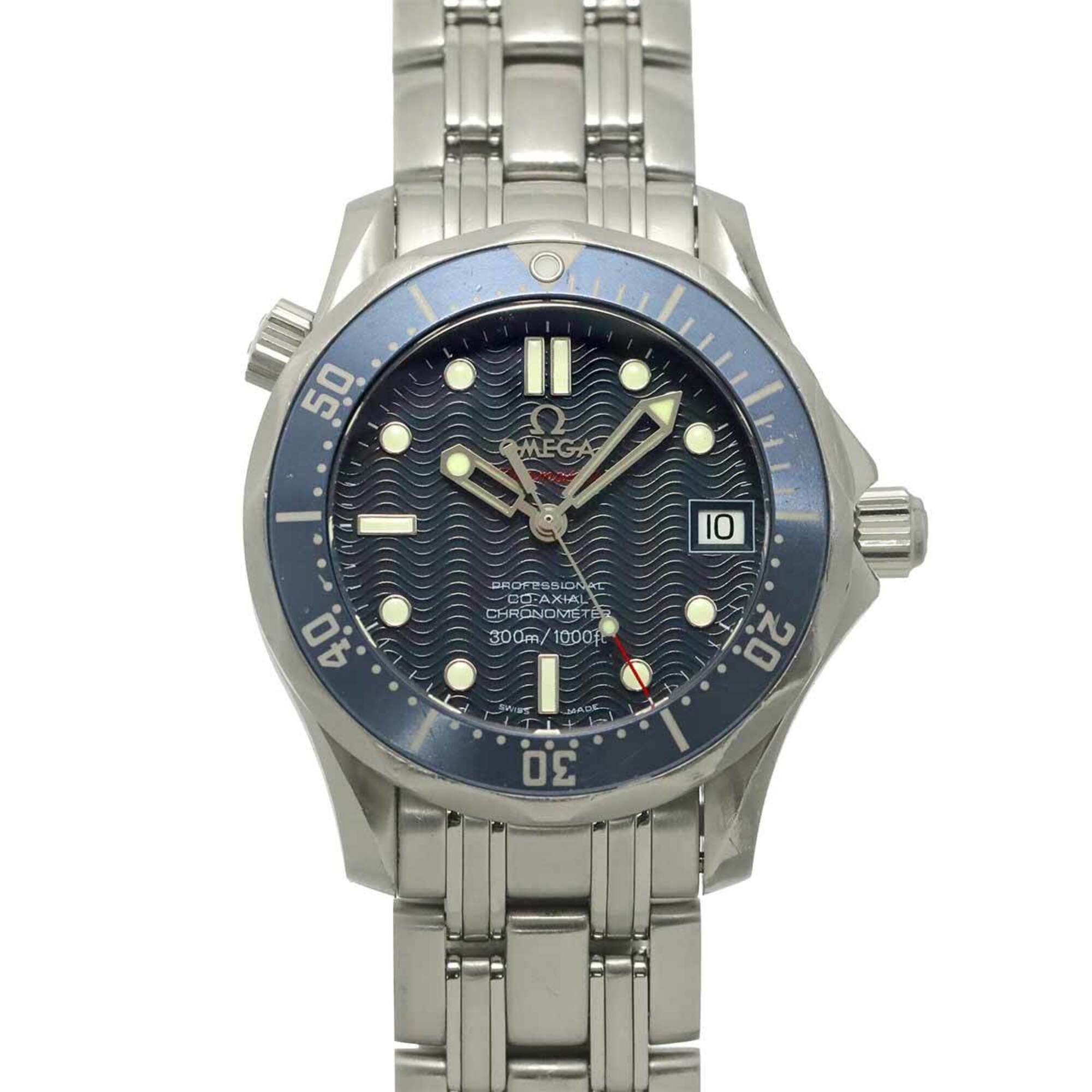Omega Seamaster 300 Professional Co-Axial 2222 80 Boys' Watch, Date, Blue, Automatic Winding