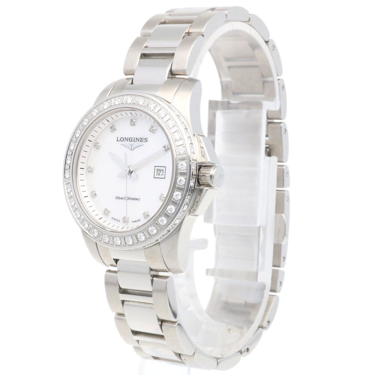 Montre Longines Conquest L3.258.0 Blanc avec cadran de 29 mm