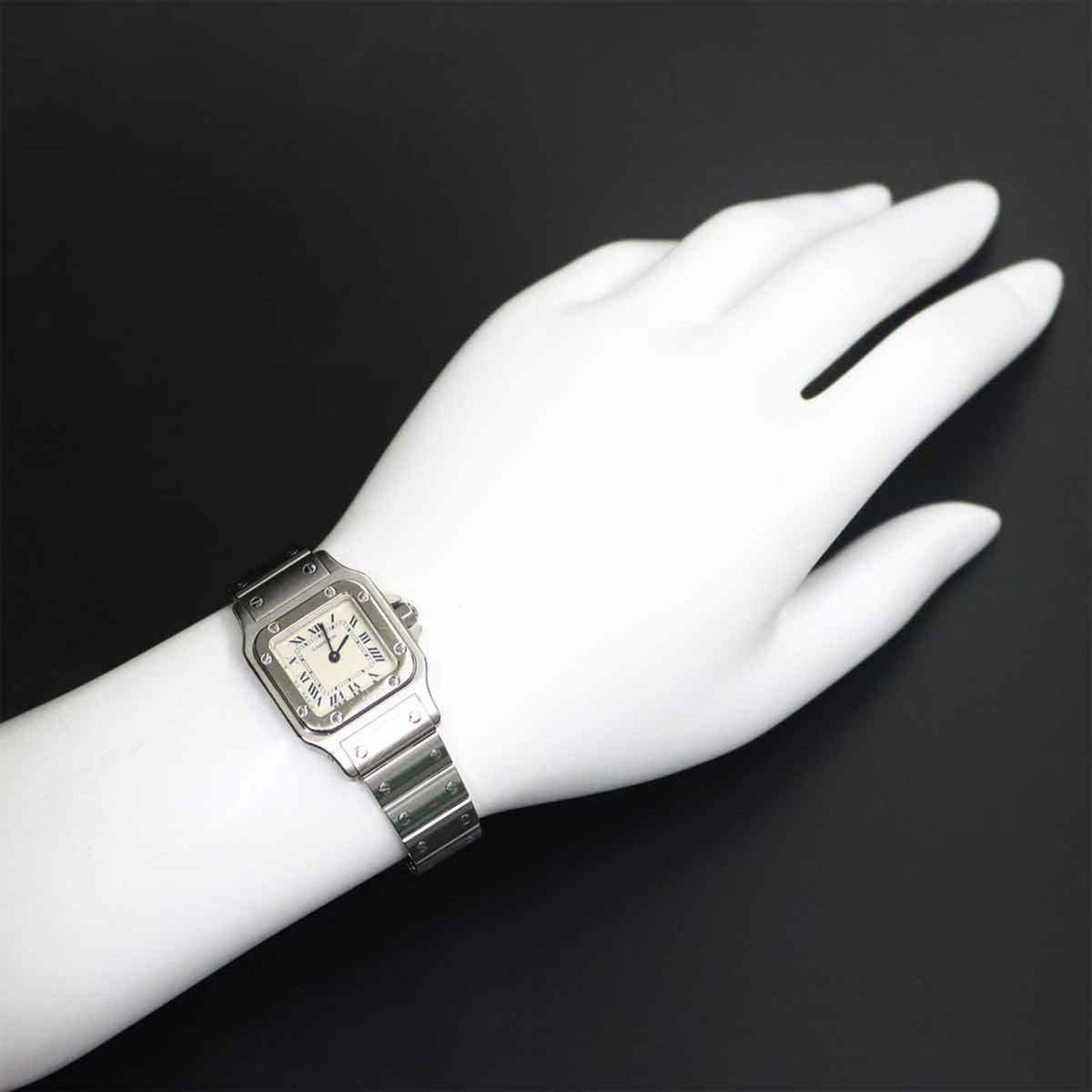 Cartier Santos Galbee SM W20017D6 Ivory Dial 23mm Watch