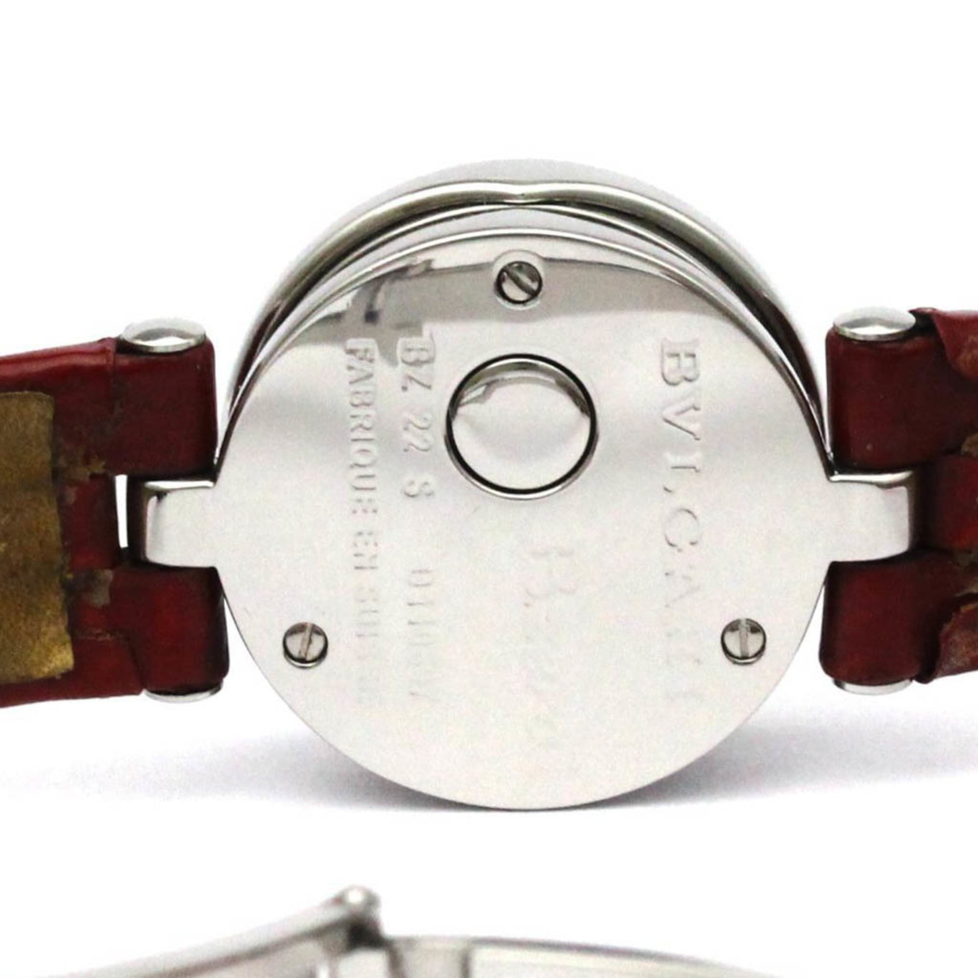 BVLGARI B-Zero1 Damenuhr aus Edelstahl mit blauem Perlmuttzifferblatt BZ22S
