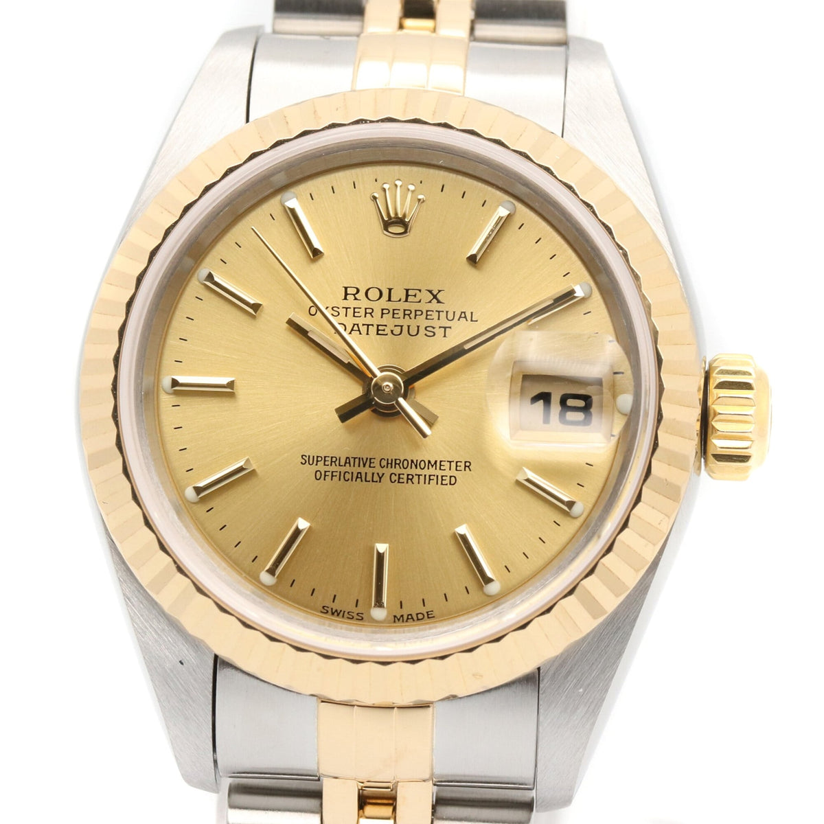 Rolex Datejust P-series 18K ( 79173 Champagne, Gold Dial 26mm Watch
