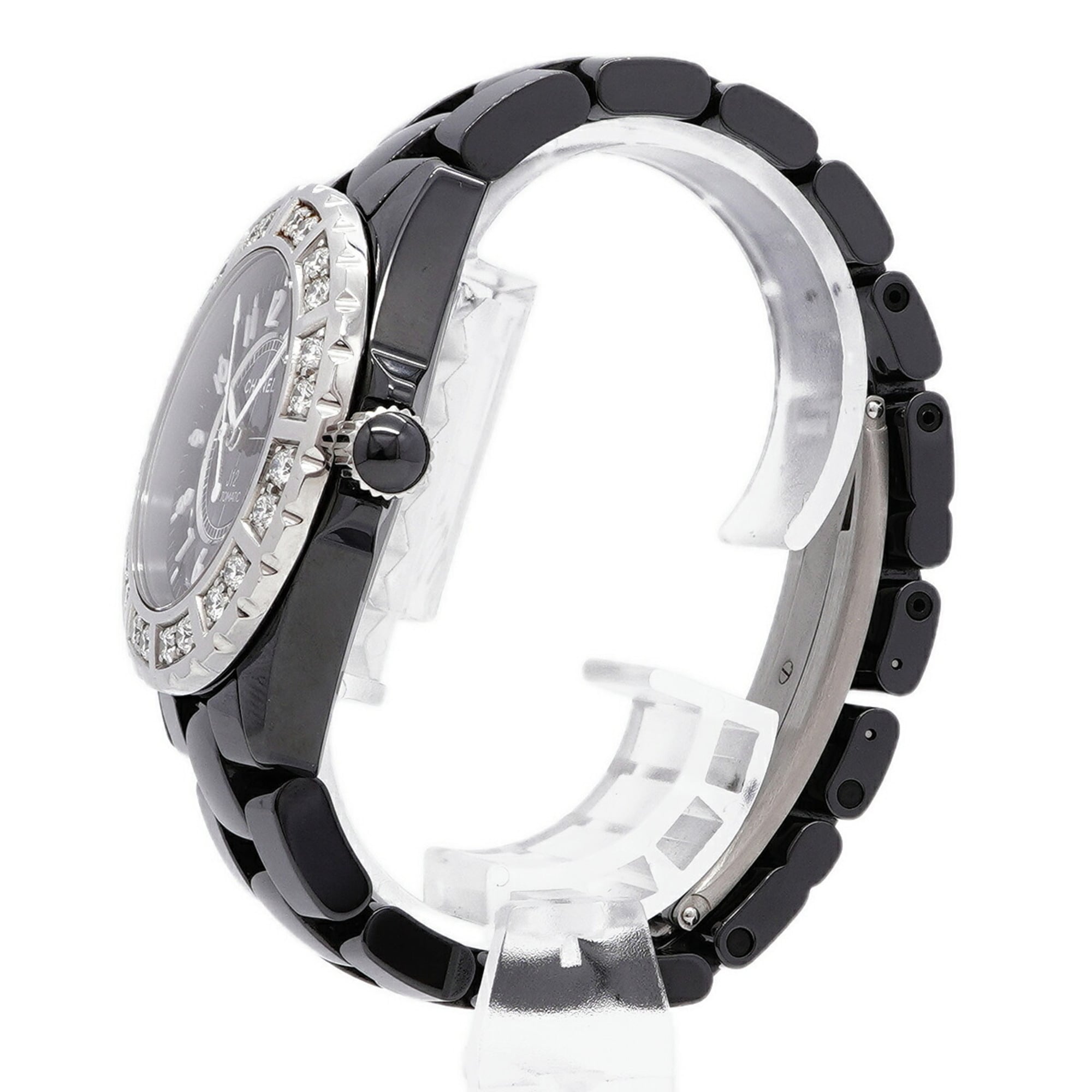Chanel J12 Diamond Bezel H1174 Black Dial 38mm Watch