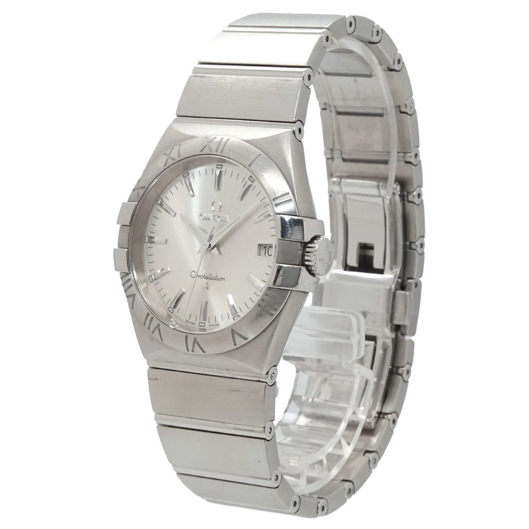 Omega Constellation 123 10 35 60 02 001 Date Silver Quartz