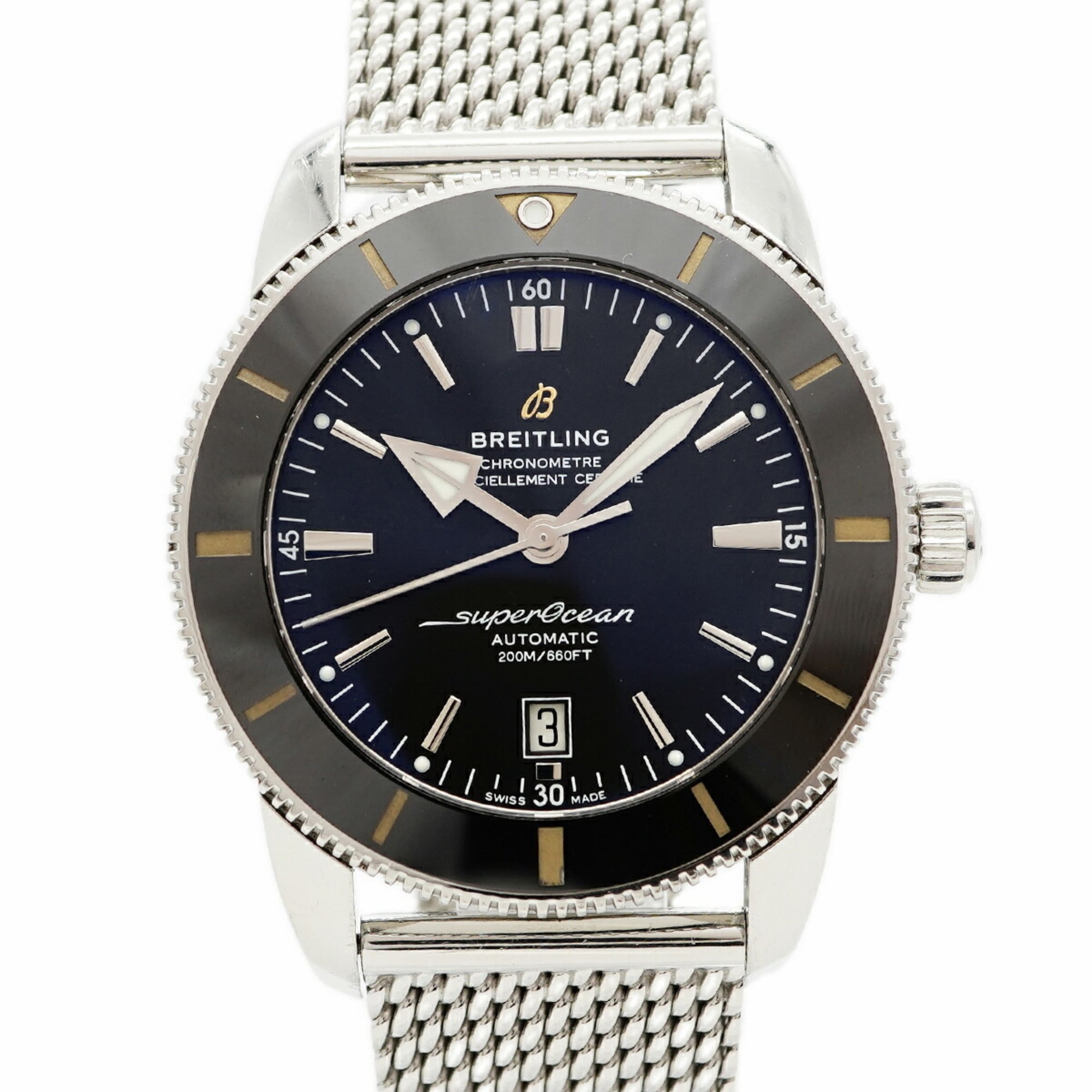 Breitling Superocean AB2020 Black Dial Men's Watch