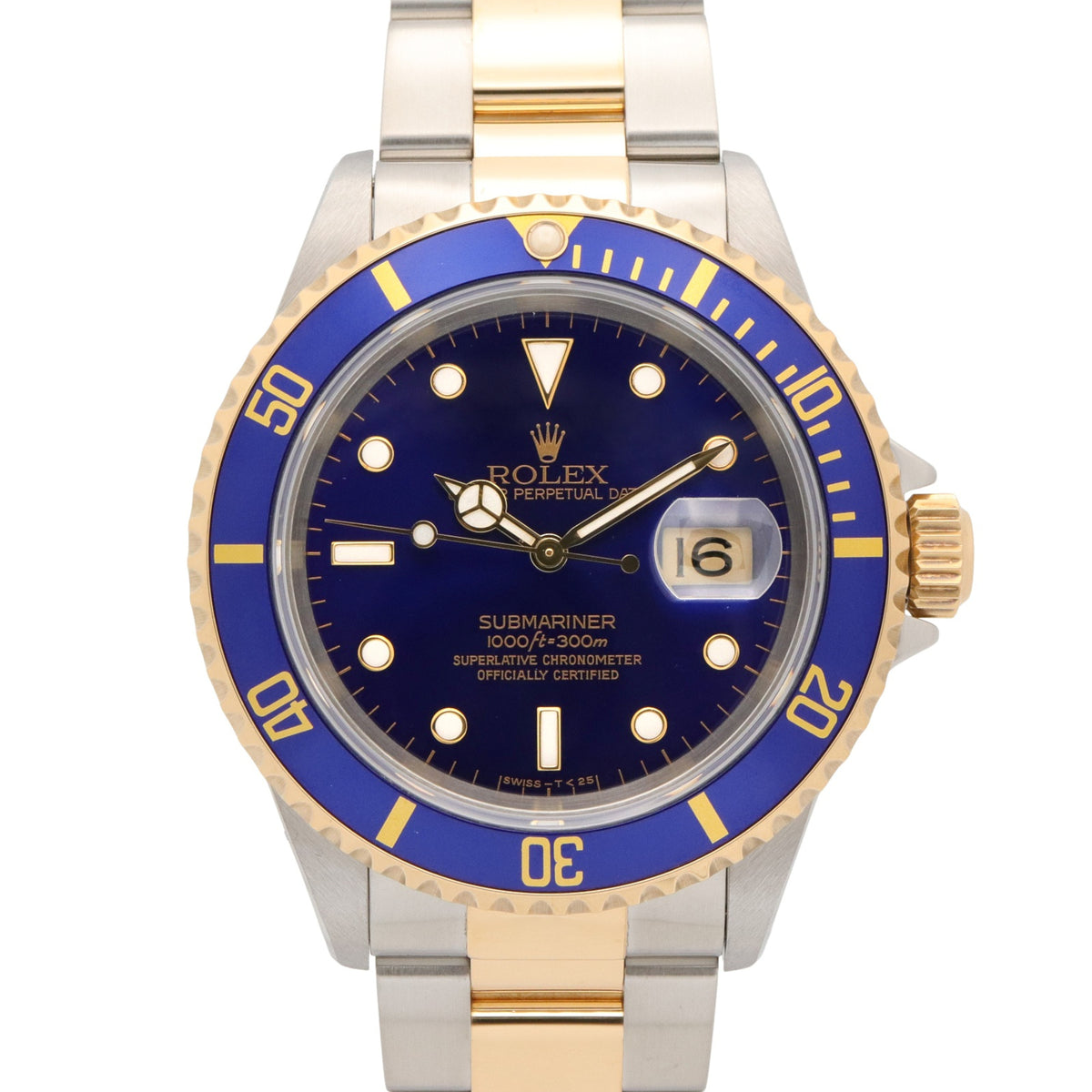 Rolex Submariner T-Serie 18 K (16613, blaues Zifferblatt 40mm Uhr)