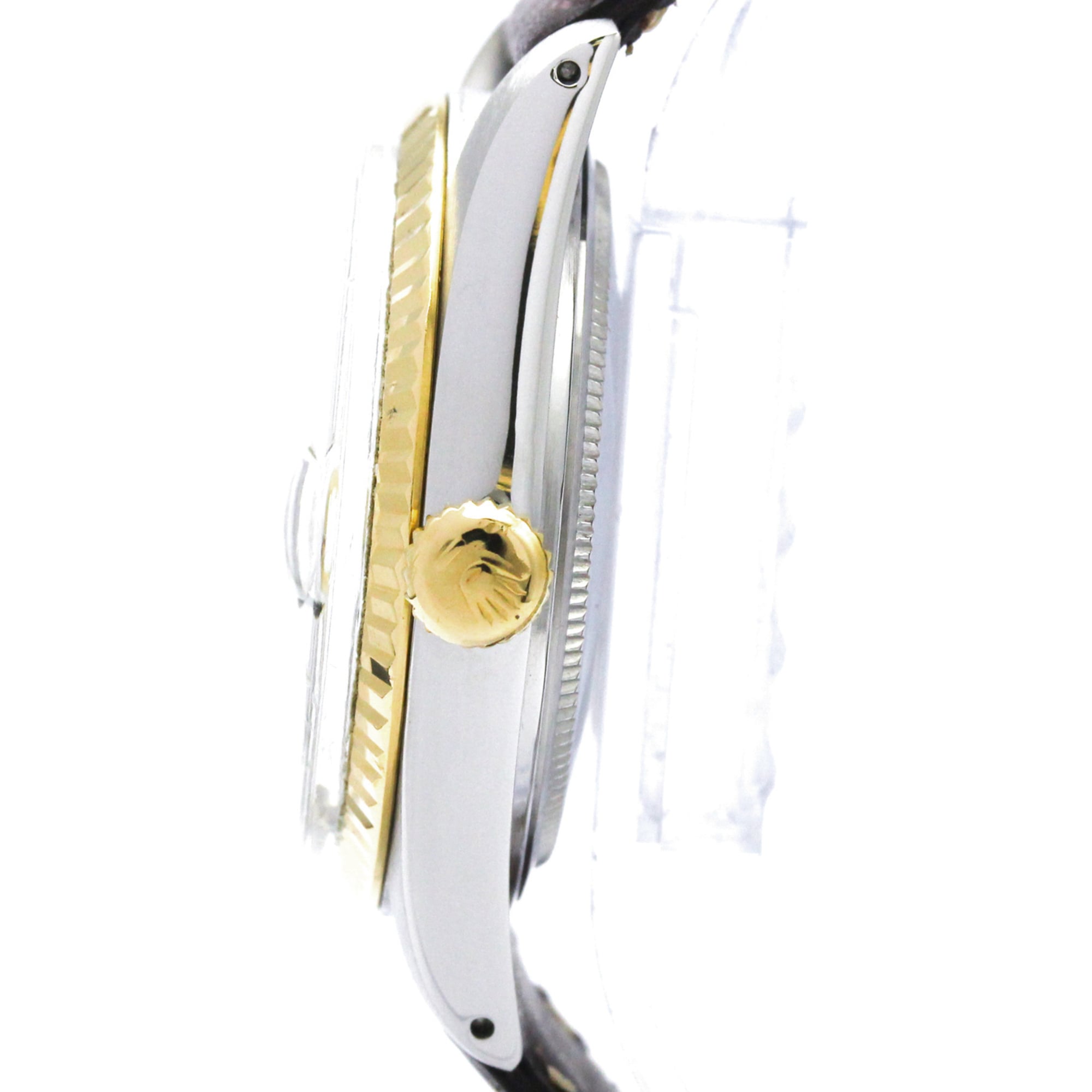 ROLEX Datejust 16013 18K Gold Steel Automatic Mens Watch Polished