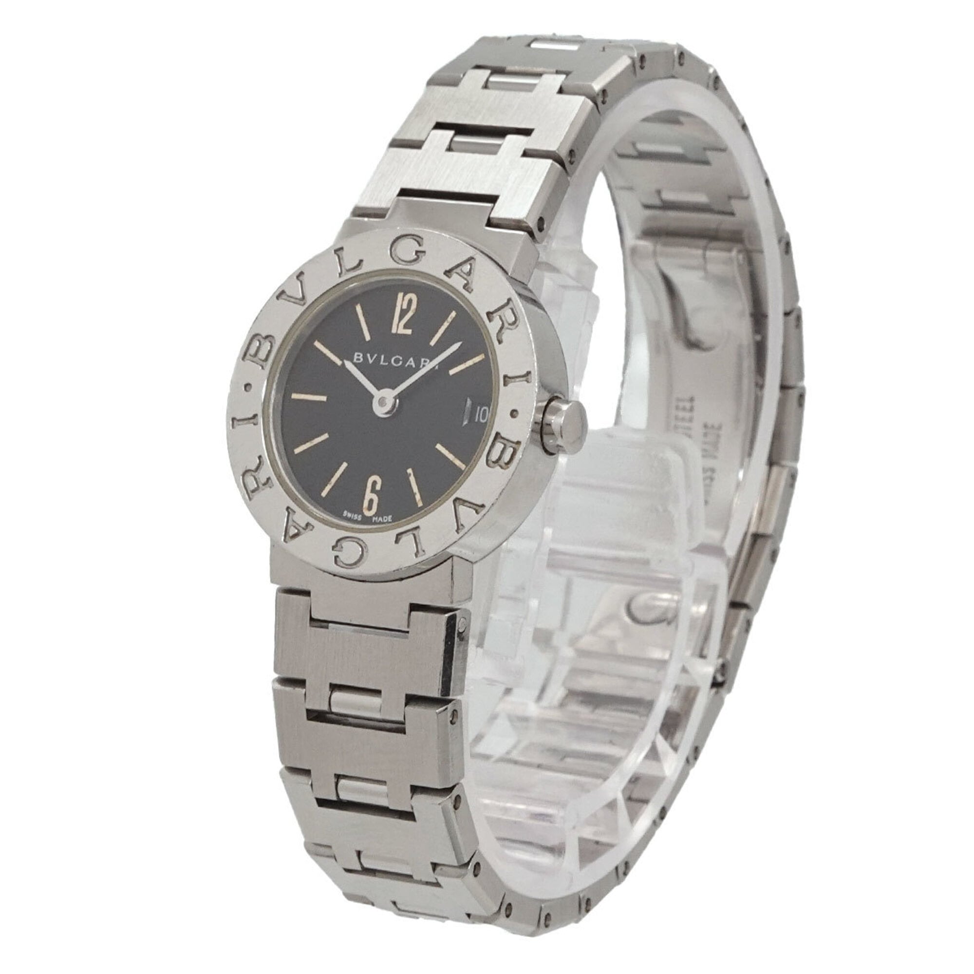 BVLGARI BB23SS Women's Watch Date Black Quartz