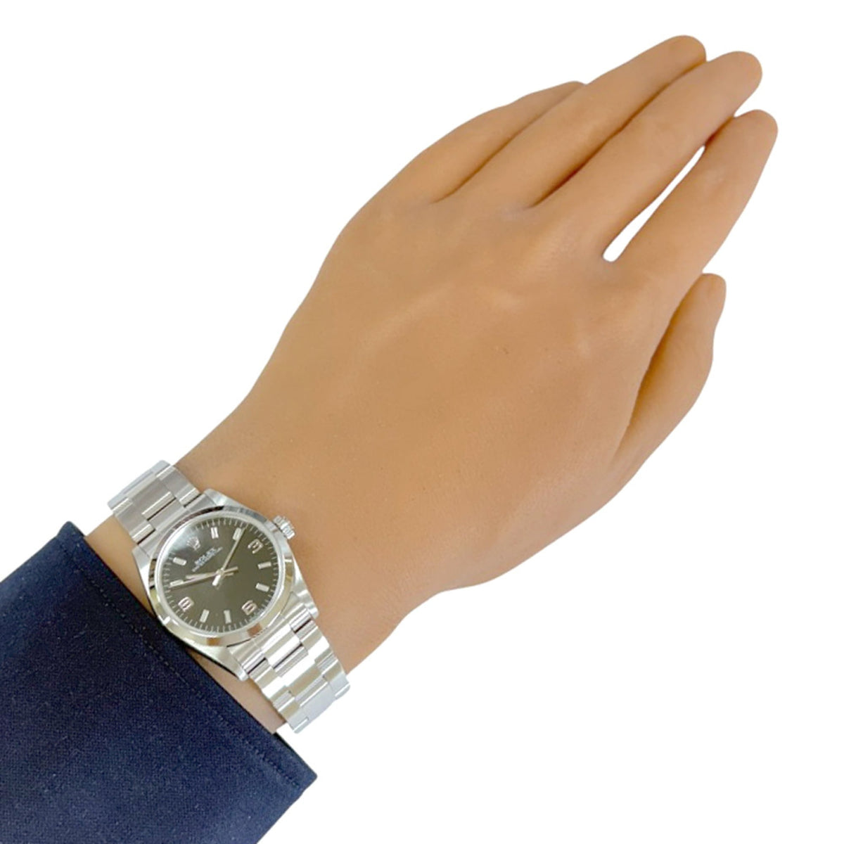Rolex Oyster Perpetual 77080 Schwarz Zifferblatt 31 mm Uhr