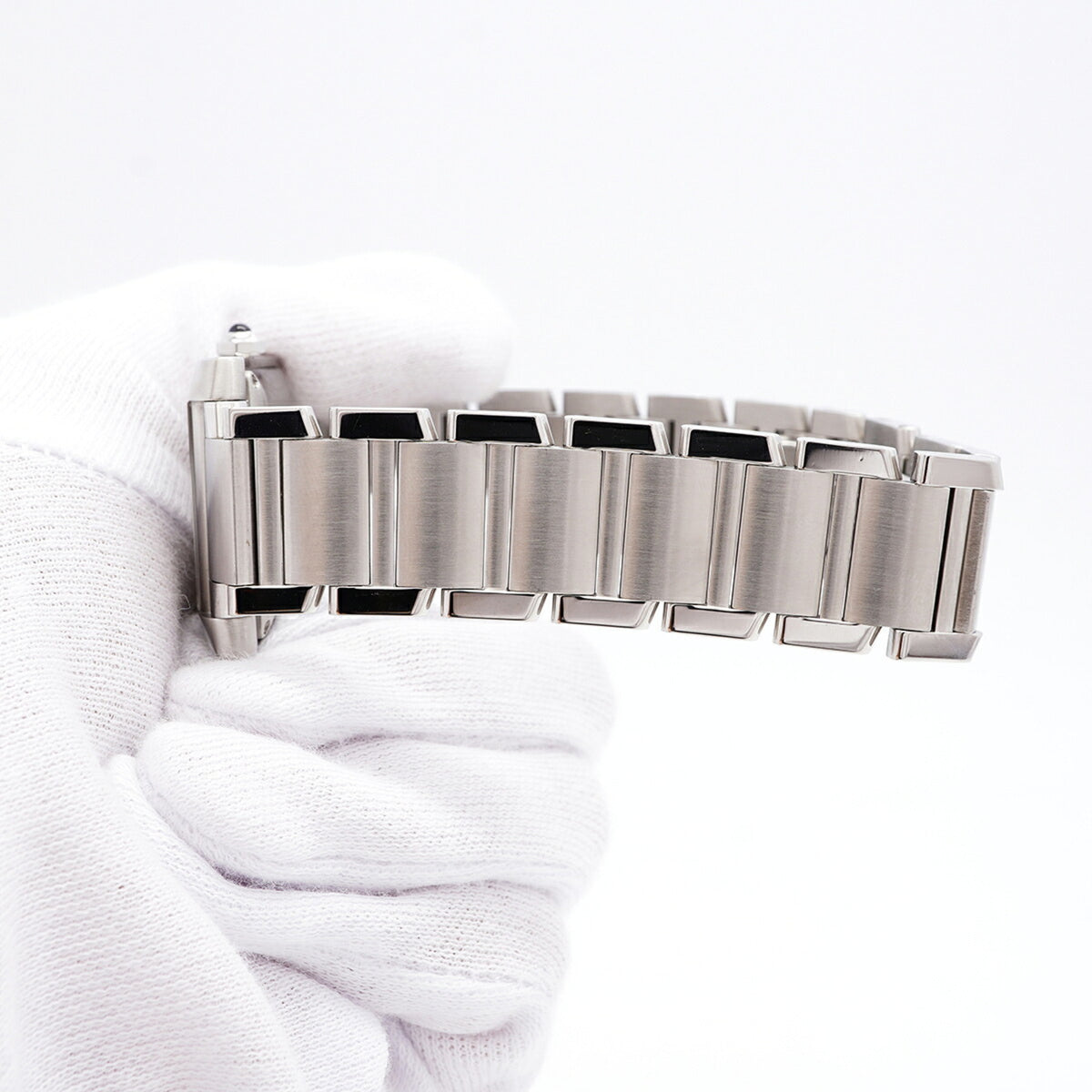 Cartier Tank Française LM W51002Q3 horloge met zilveren wijzerplaat, 28 mm