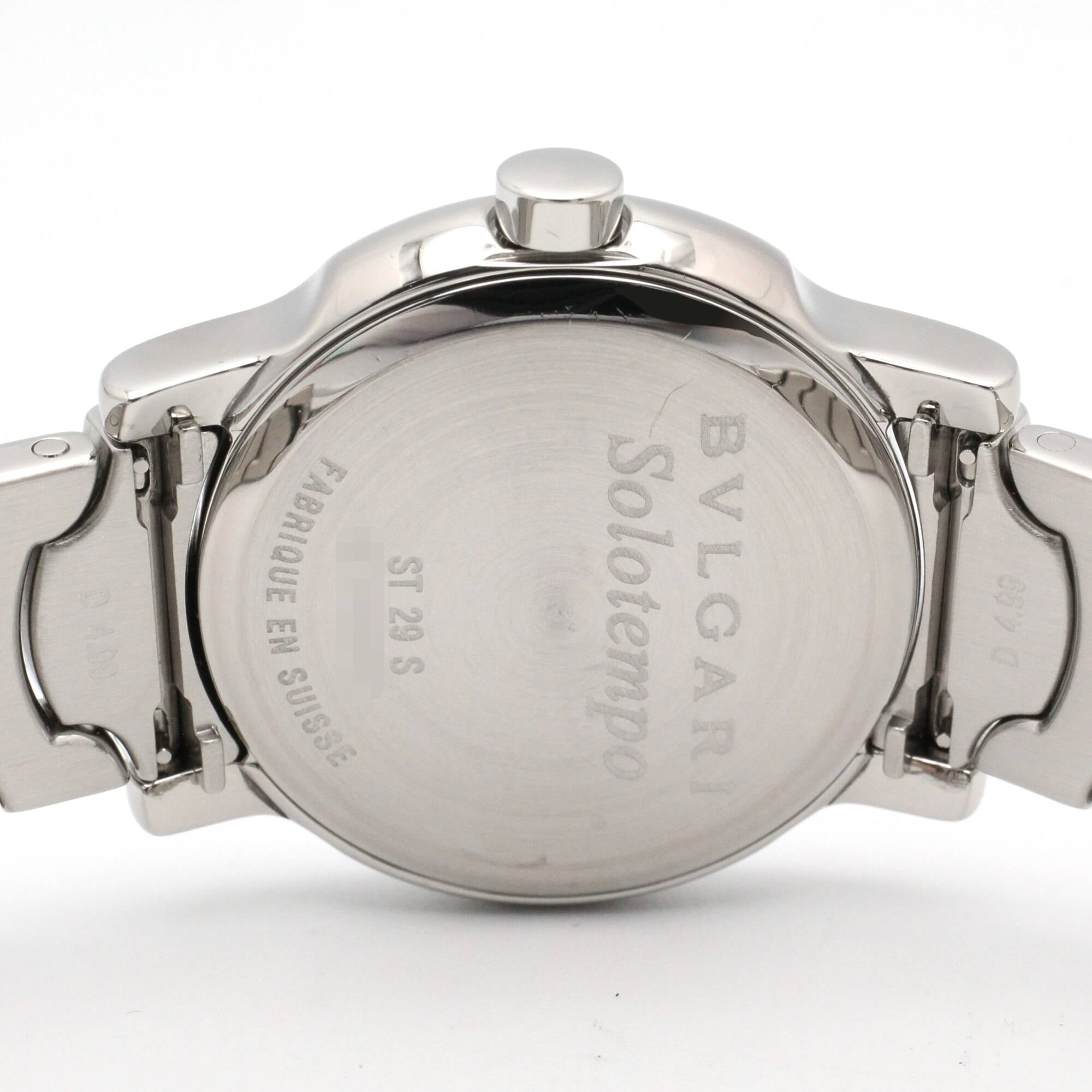 Bulgari BVLGARI Solo Tempo Stainless Steel Wo Black ST29S