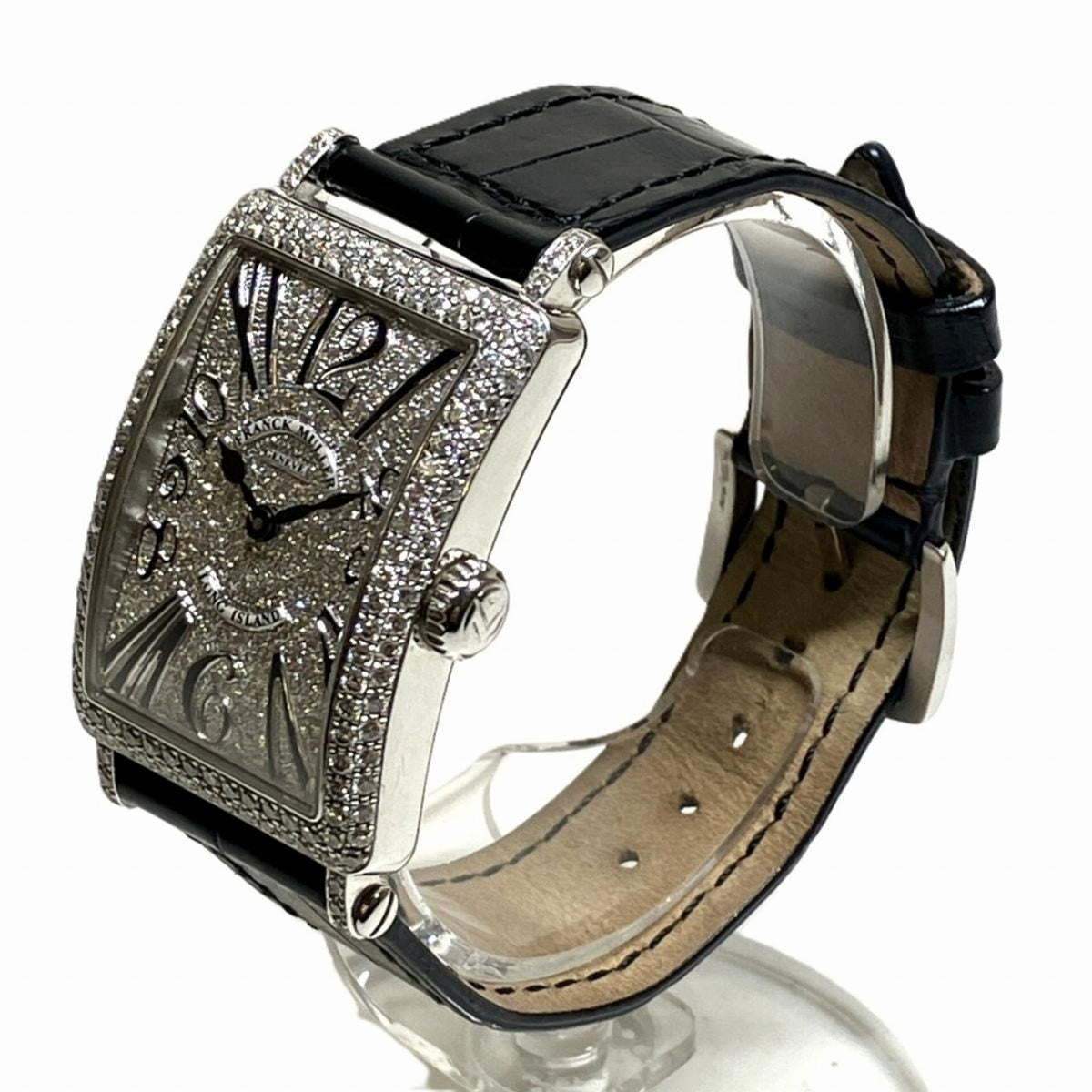 Franck Muller Long Island Ensemble Diamond 902QZã€€VRã€€Dã€€CD Silber Zifferblatt 23 mm Uhr