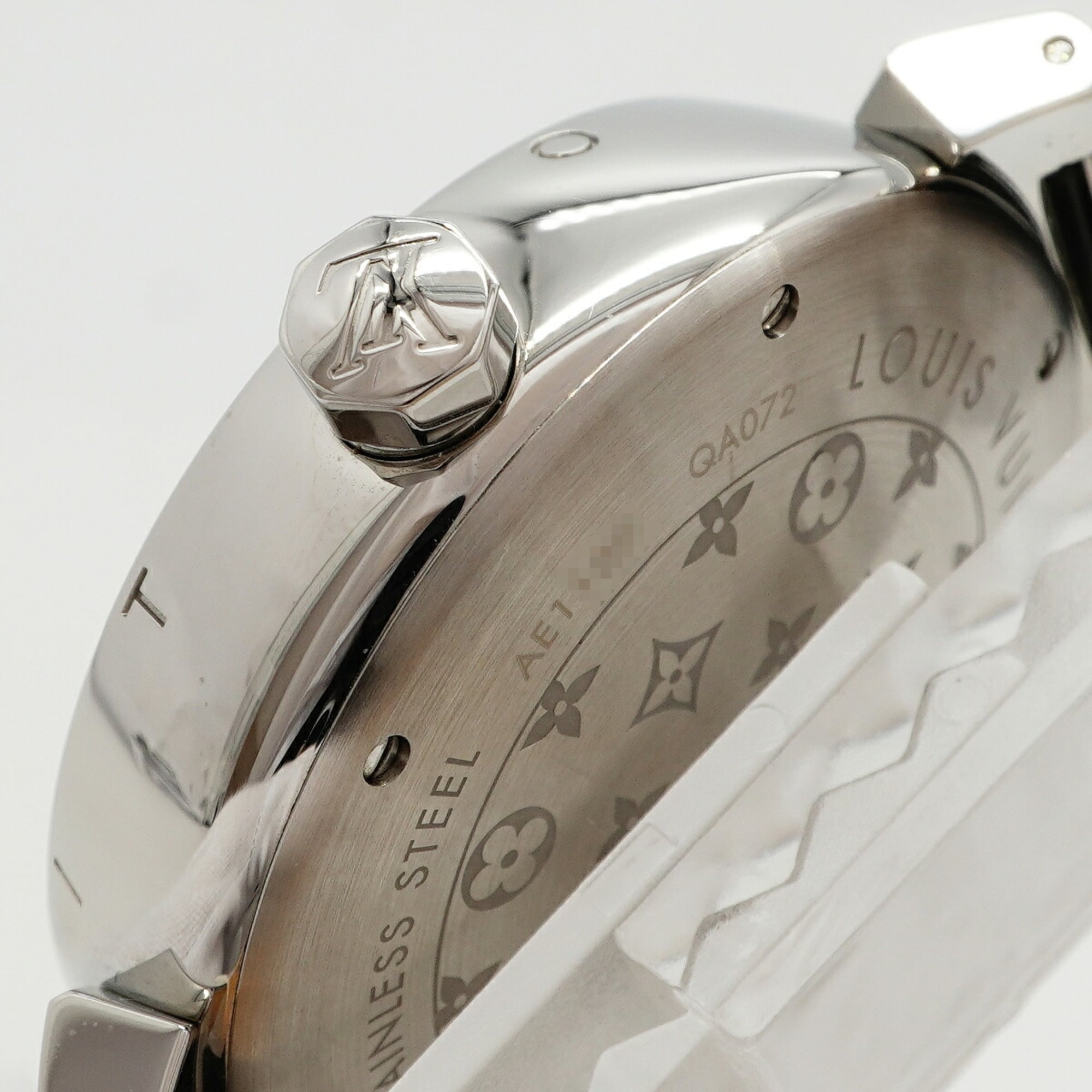 Louis Vuitton Tambour Monogram QA072Z Brown Dial