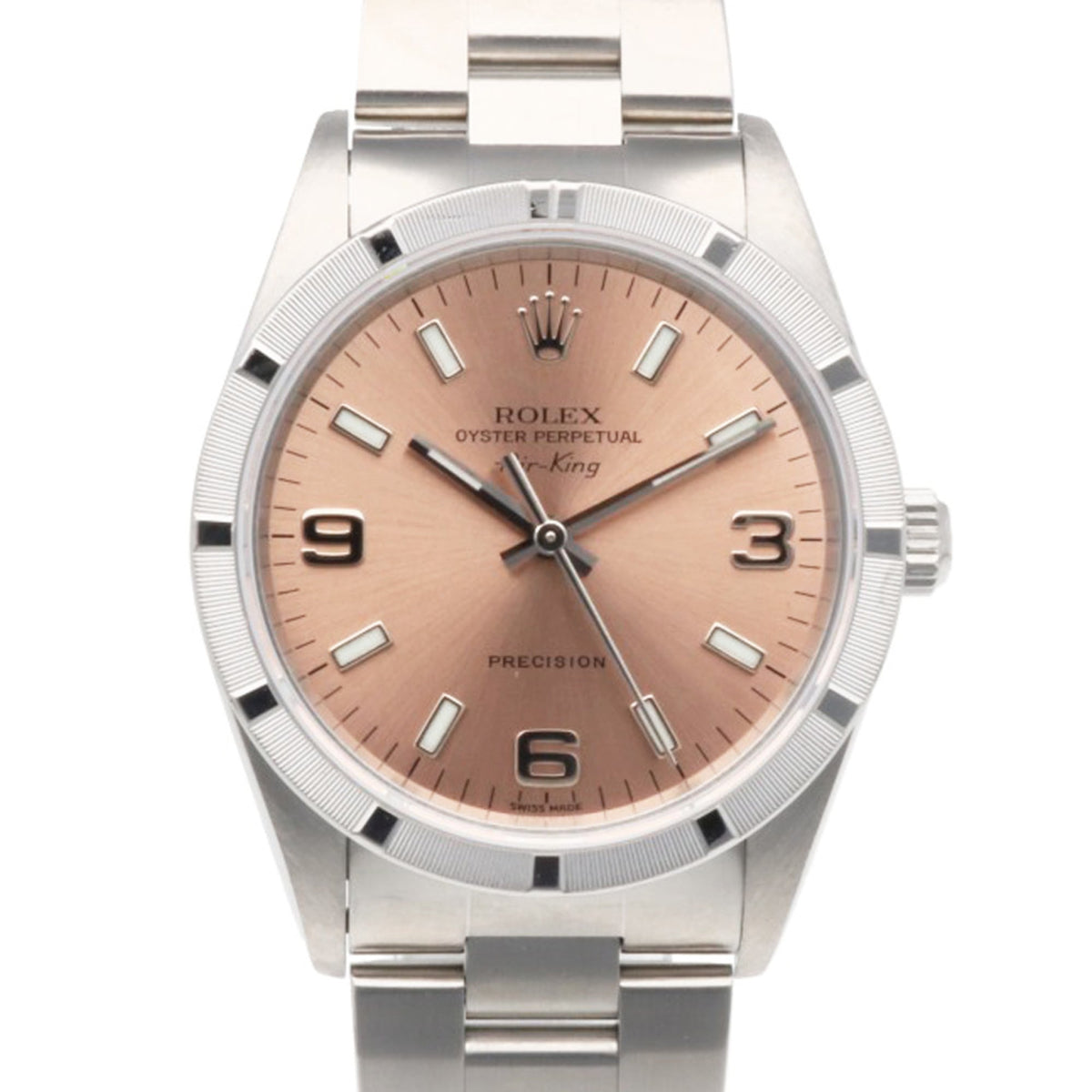 Rolex Air-King Oyster Perpetual 14010M Pink Dial 34mm Watch