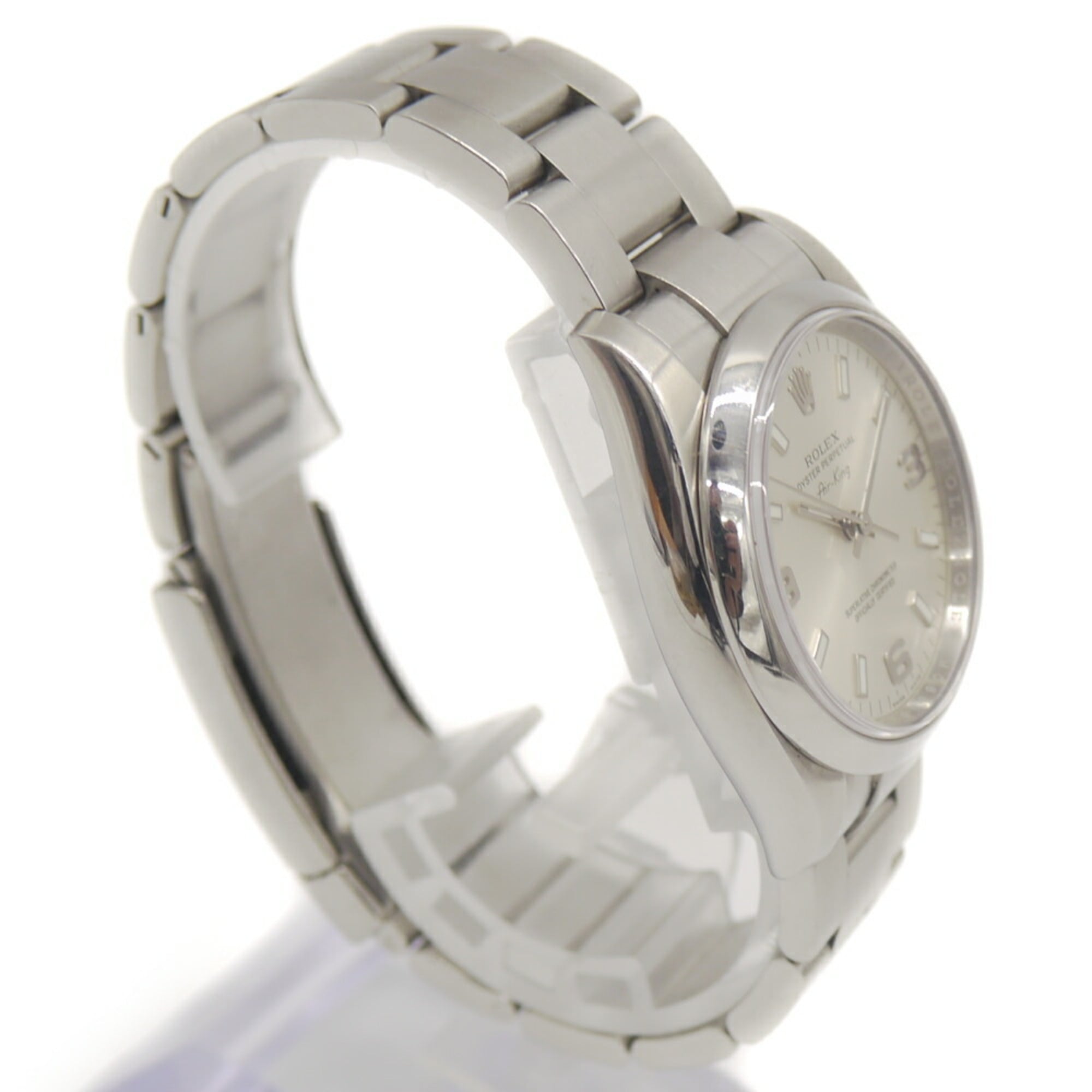 ROLEX Air-King 114200 M-serial Stainless Steel Automatic Silver Dial Watch