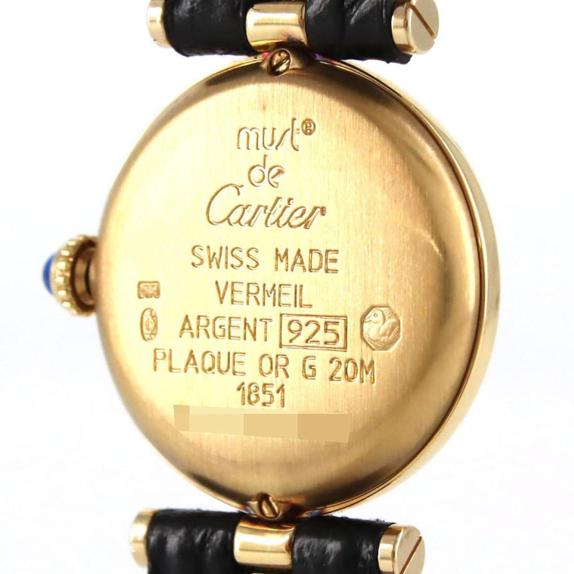 Cartier Must VLC GP W1006554 Quartz Watch