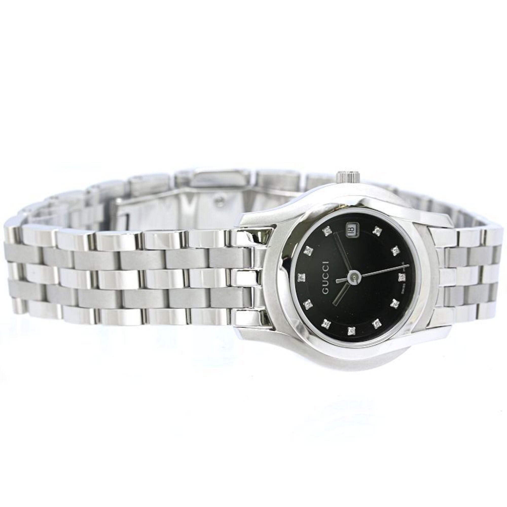 GUCCI G-Class 11-Diamond Watch YA055504 5500L Women's Stainless Steel 40448