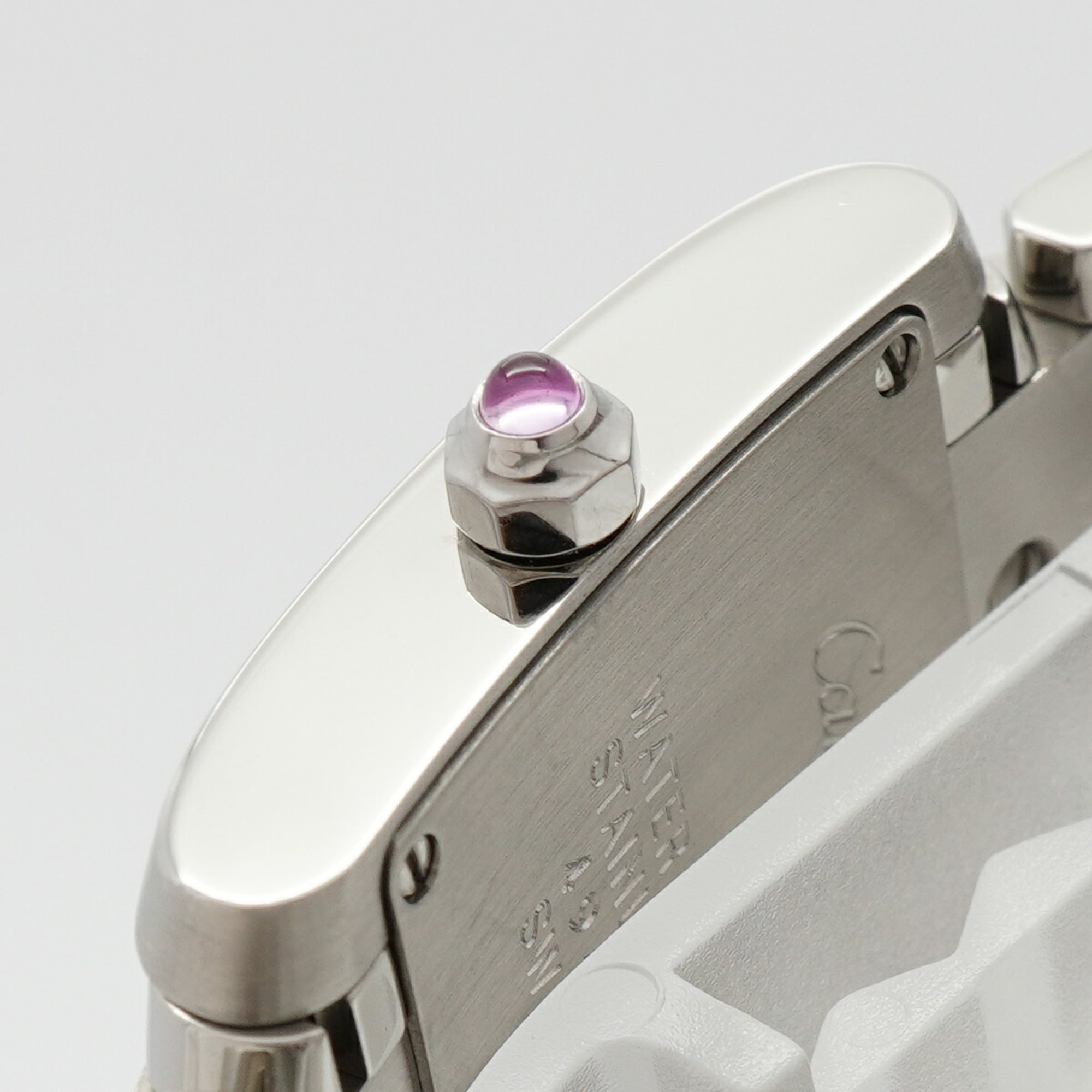 Cartier Tank Française SM W51028Q3 dameshorloge met roze wijzerplaat