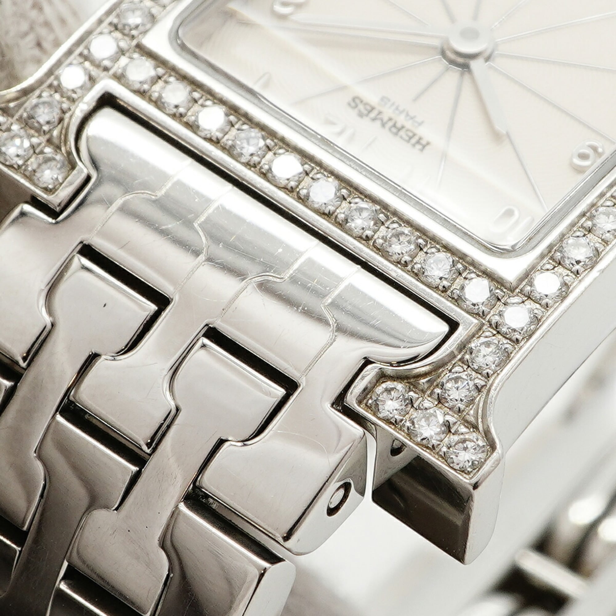 Hermes H-Watch Diamond HH1.230 Ivory Dial Women's Watch