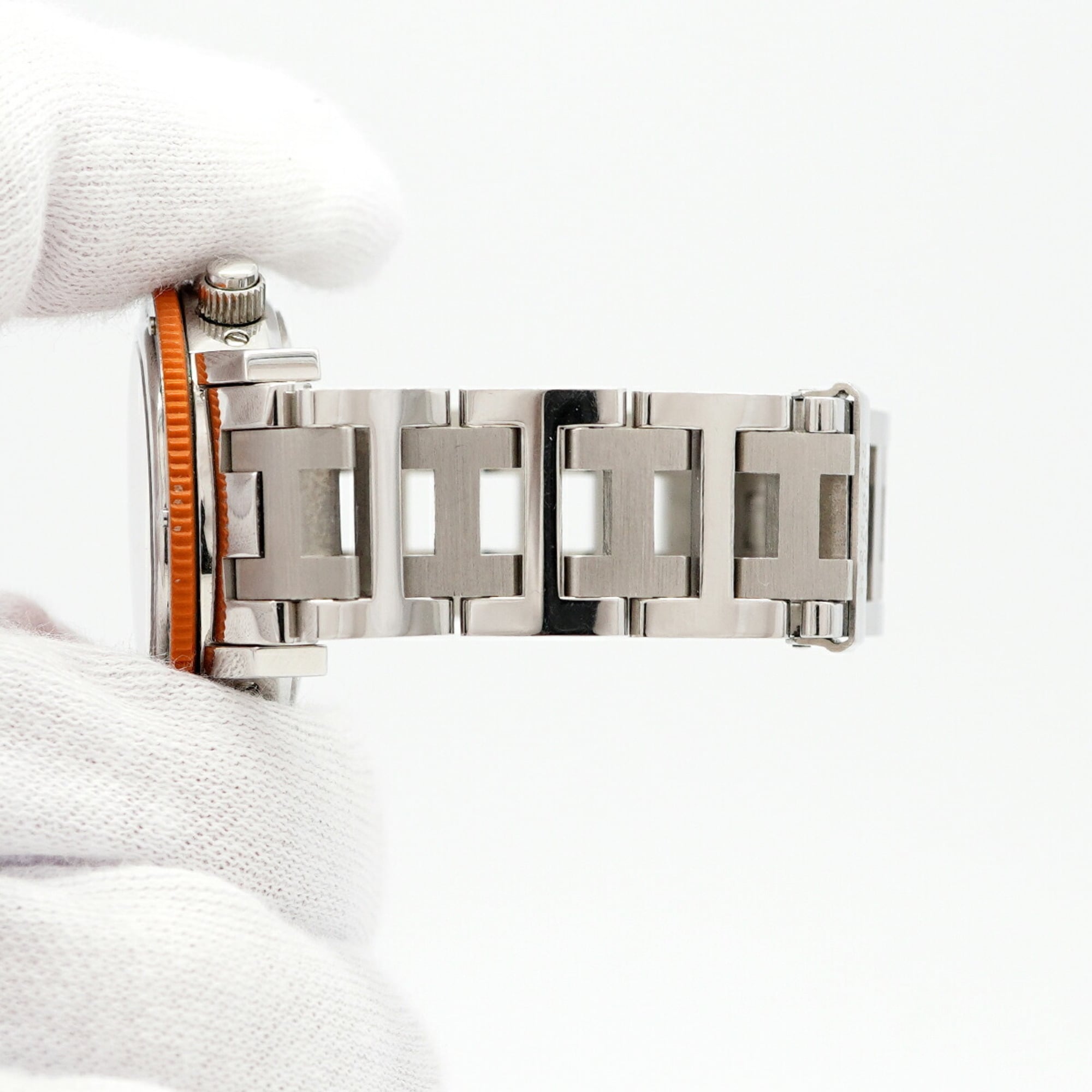 Hermes Clipper Diver CL2.316 Orange Dial Women's Watch