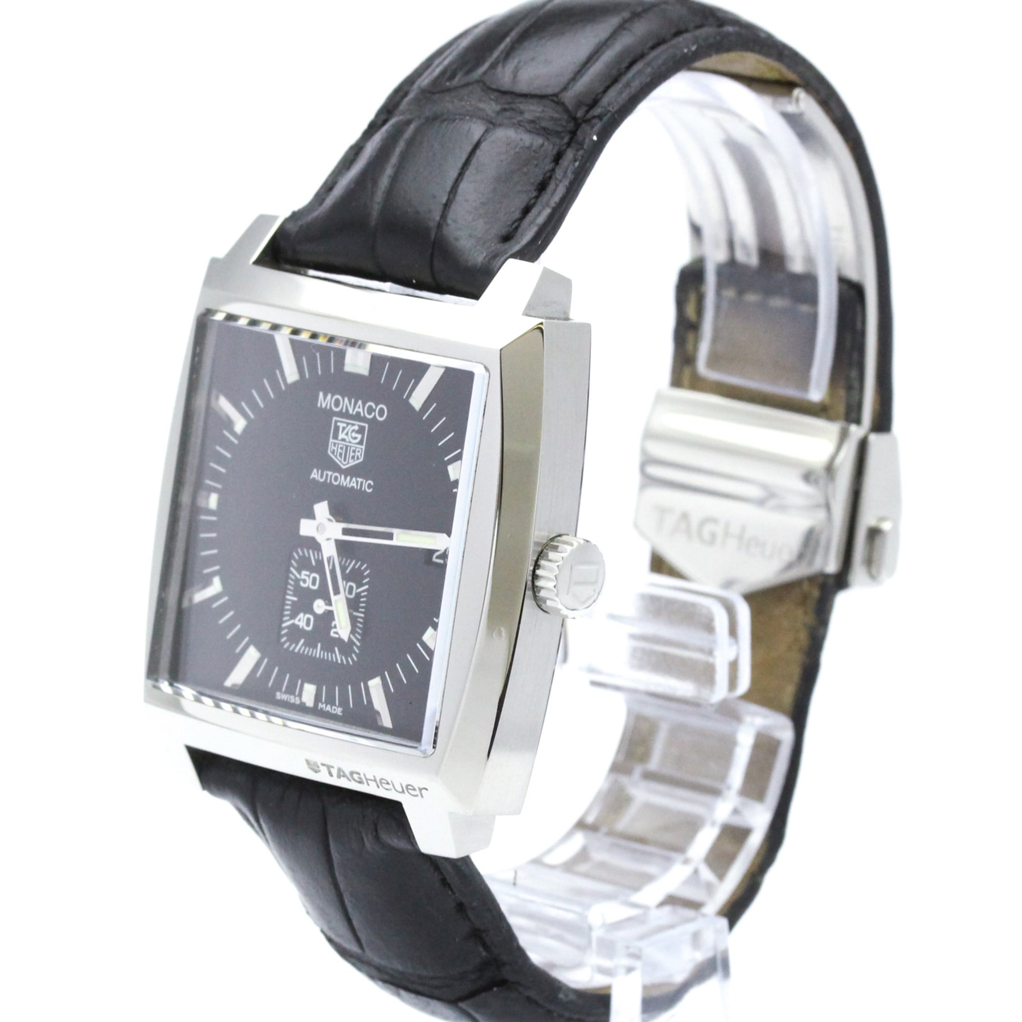 TAG Heuer Monaco WW2110 Black Dial 38mm Watch