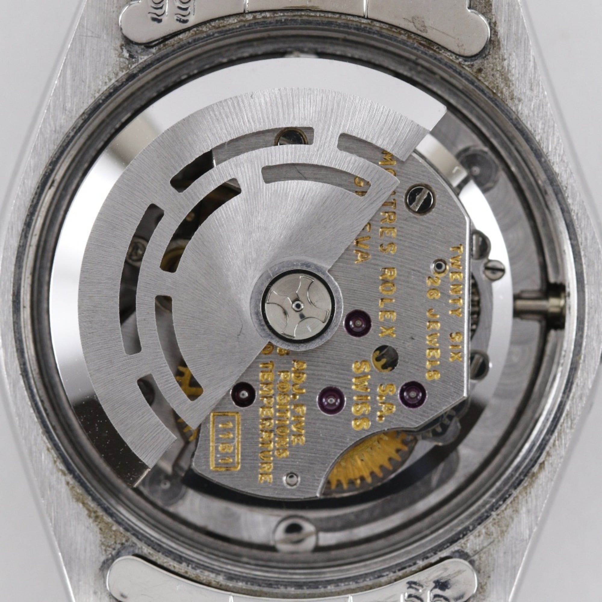 Rolex Oyster Perpetual Uhr, Kaliber 1161 6618, Edelstahl, 1965, Automatik, analoge Anzeige, Silber Zifferblatt, Damenuhr.