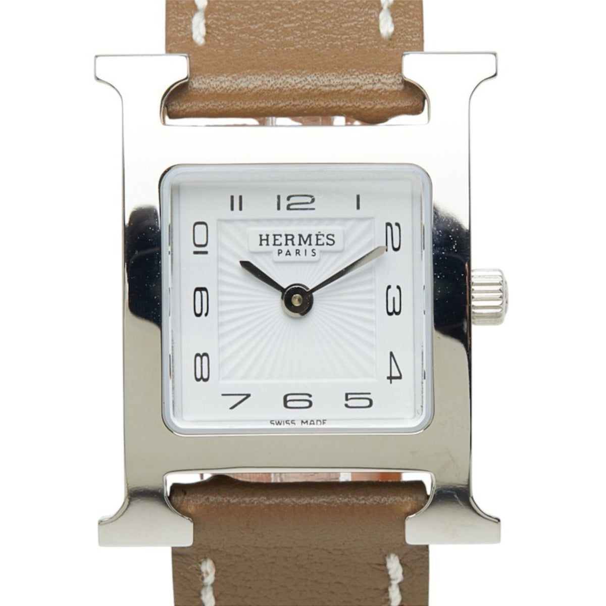 Hermes H- Mini 21mm HH1.201/W403480WW00 White Dial 21mm Watch