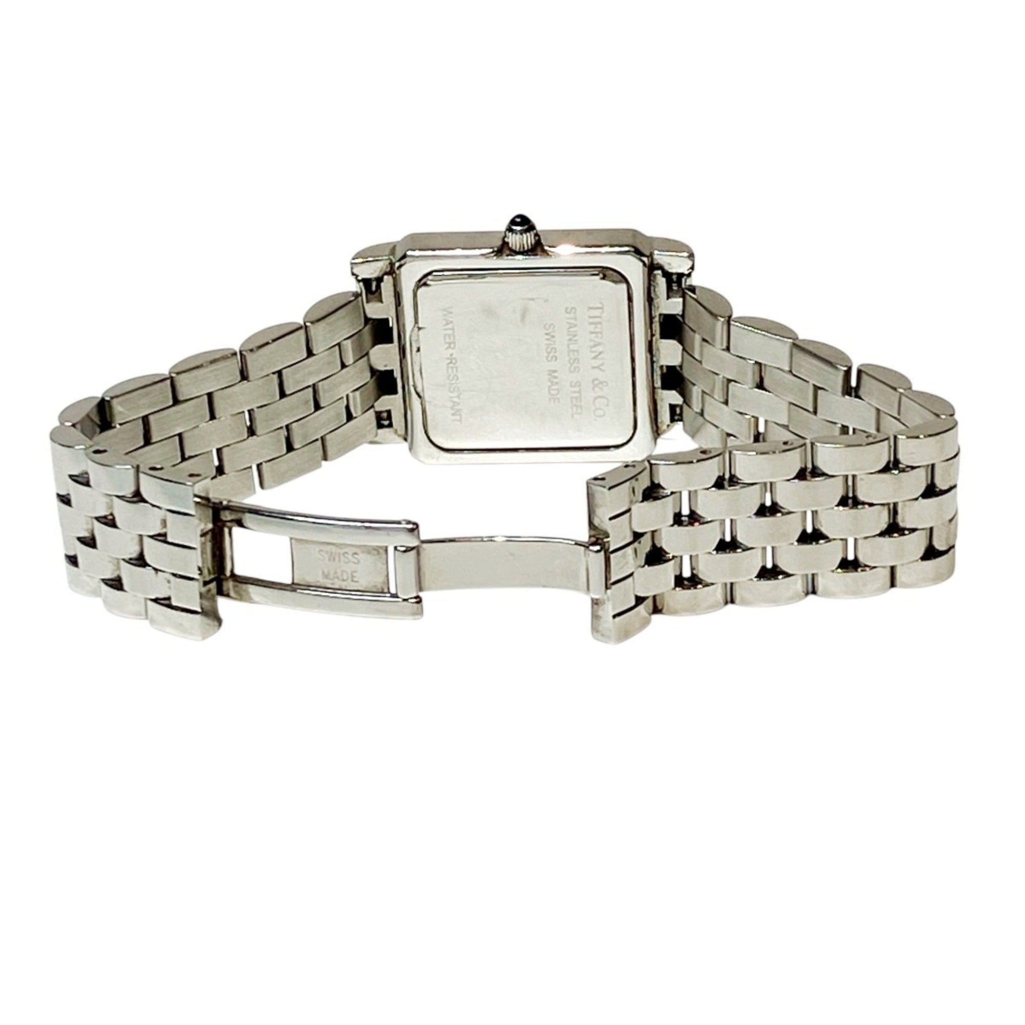 Tiffany & Co. wristwatch, total weight 52g, stainless steel, quartz movement, white dial.