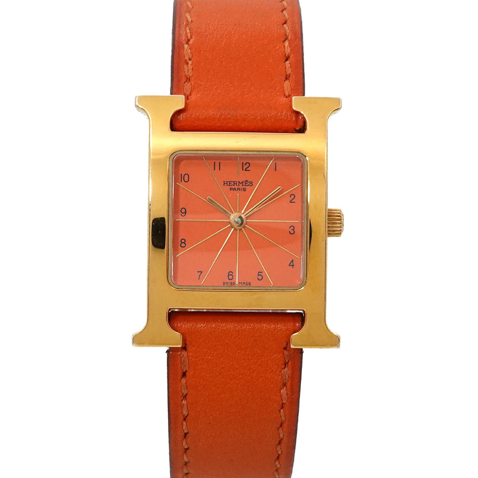 Hermes H- HH1 201 Orange Dial 21mm Watch