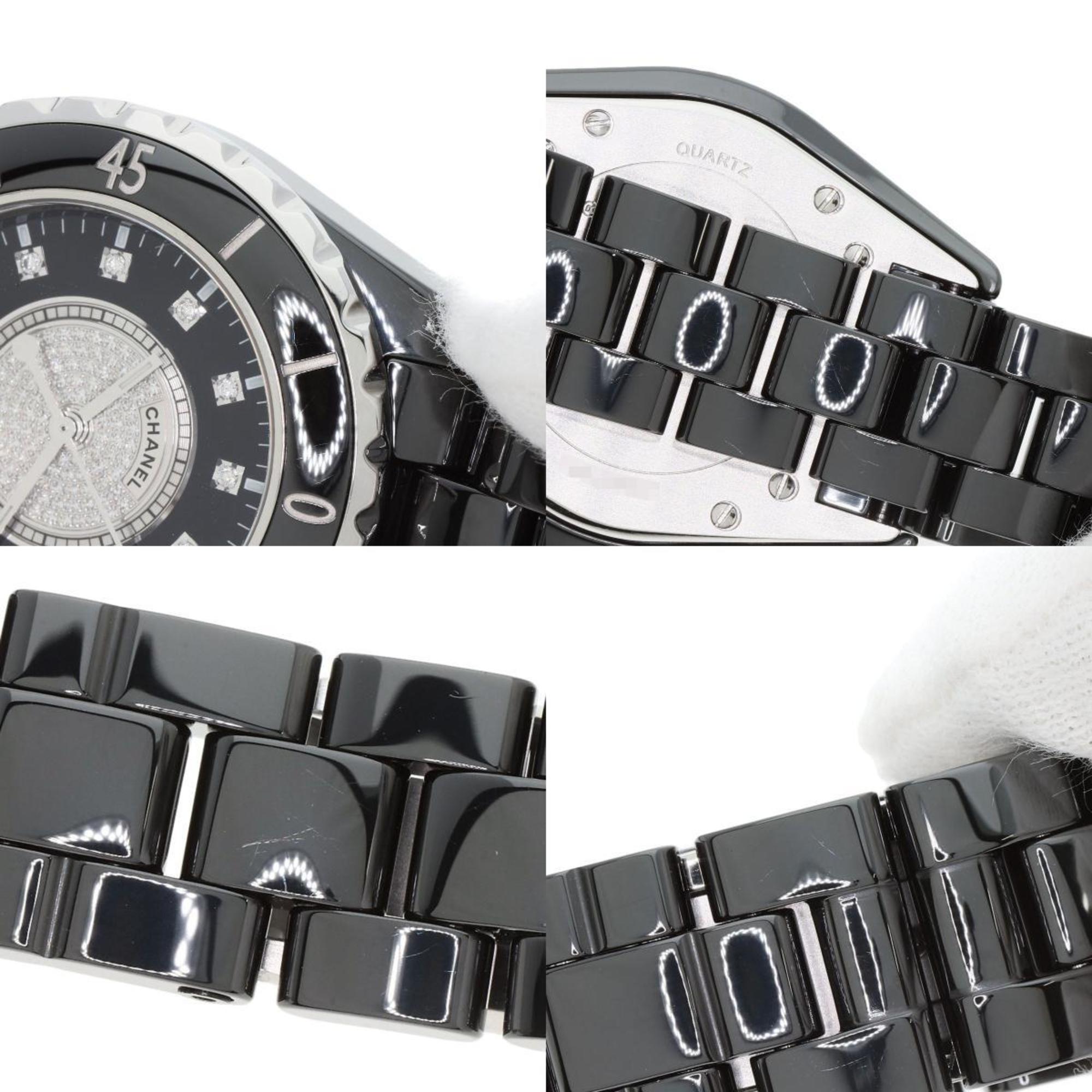 CHANEL H2122 J12 33 mm Damenuhr aus Keramik mit Diamant in der Mitte