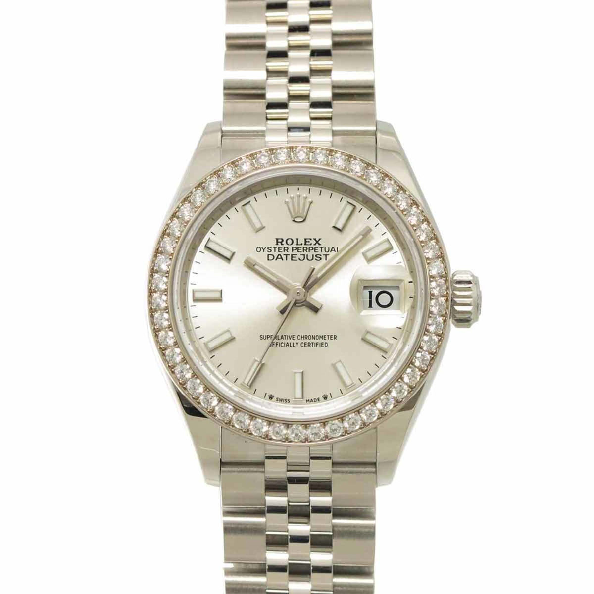 Rolex Datejust 279384RBR Horloge met zilveren wijzerplaat, 28 mm