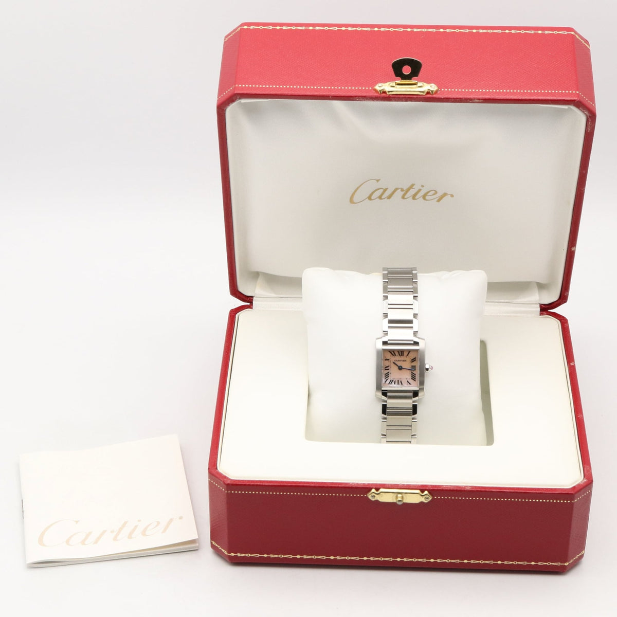 Cartier Tank Française SM W51028Q3 Pink Dial 20mm Watch