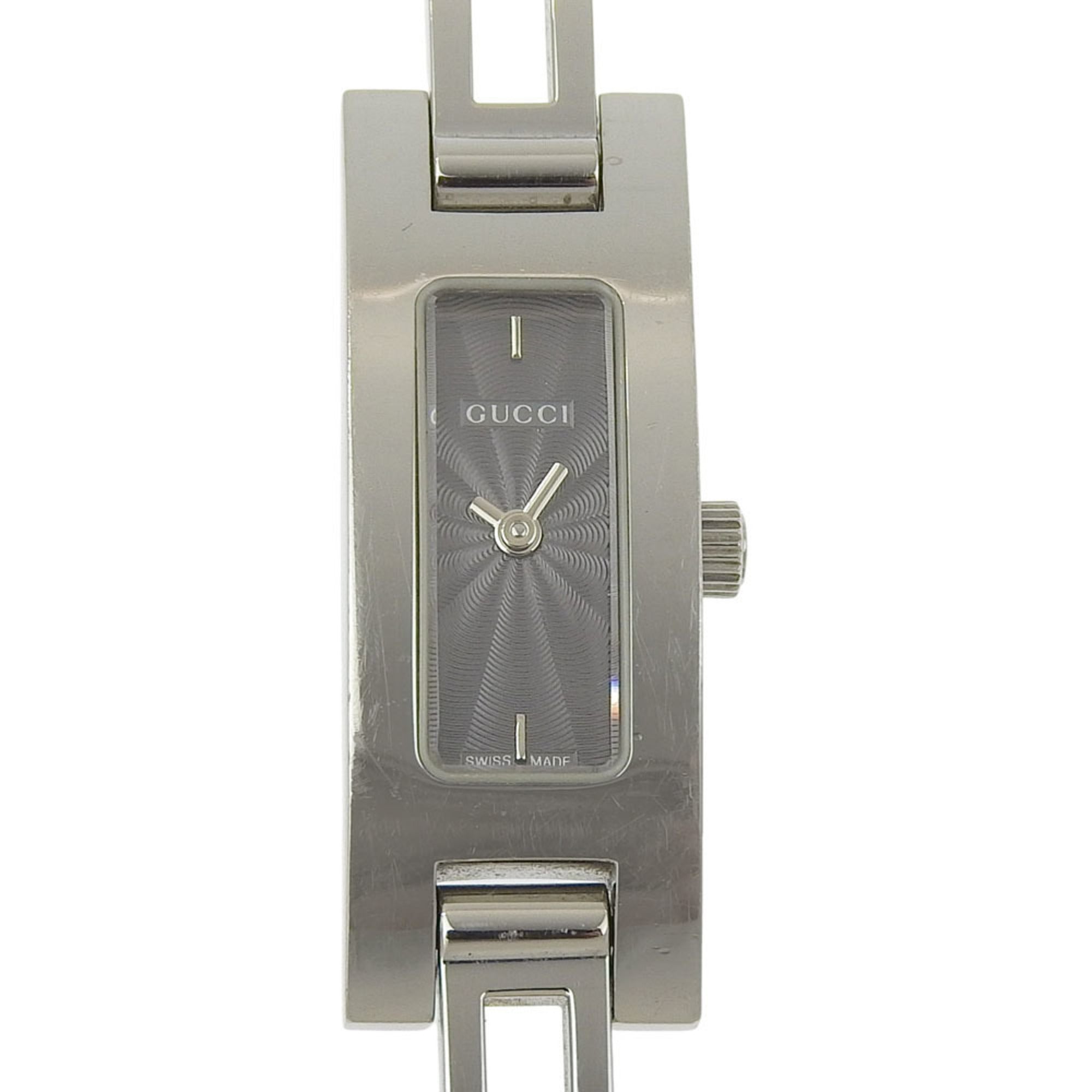 Gucci GUCCI watch 3900L stainless steel quartz analog display black dial women's