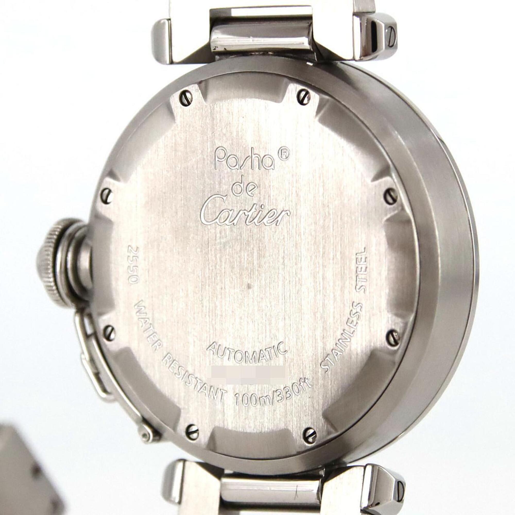 Cartier Pasha C GMT Grande Date W31049M7 Stainless Steel Automatic Watch
