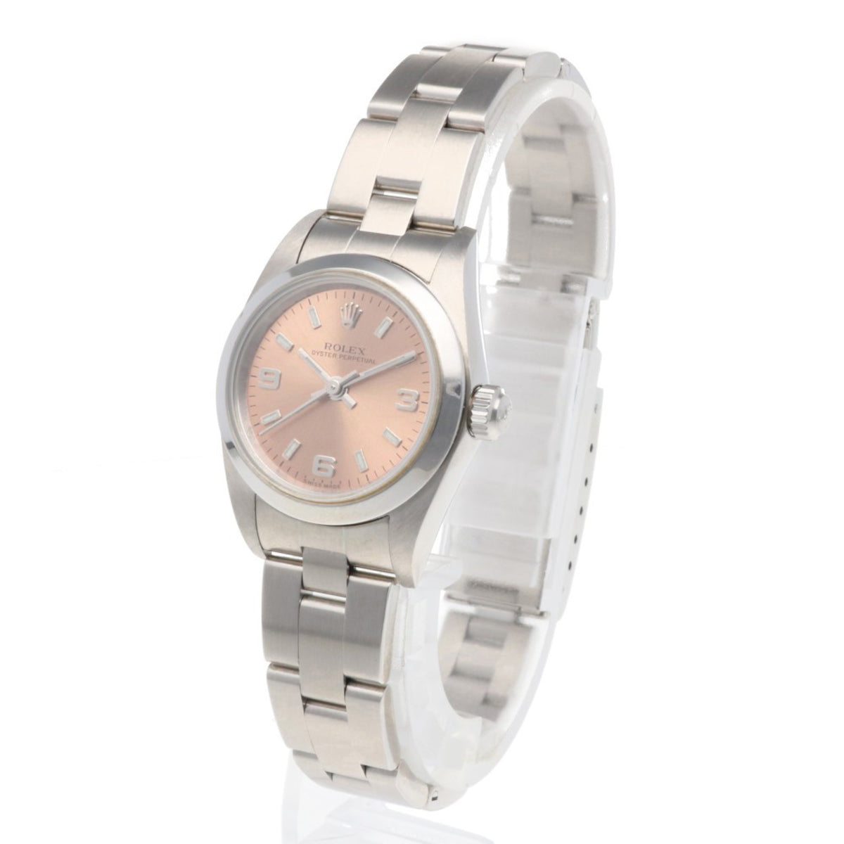 Rolex Oyster Perpetual 76080 Rosa Zifferblatt 25 mm Uhr
