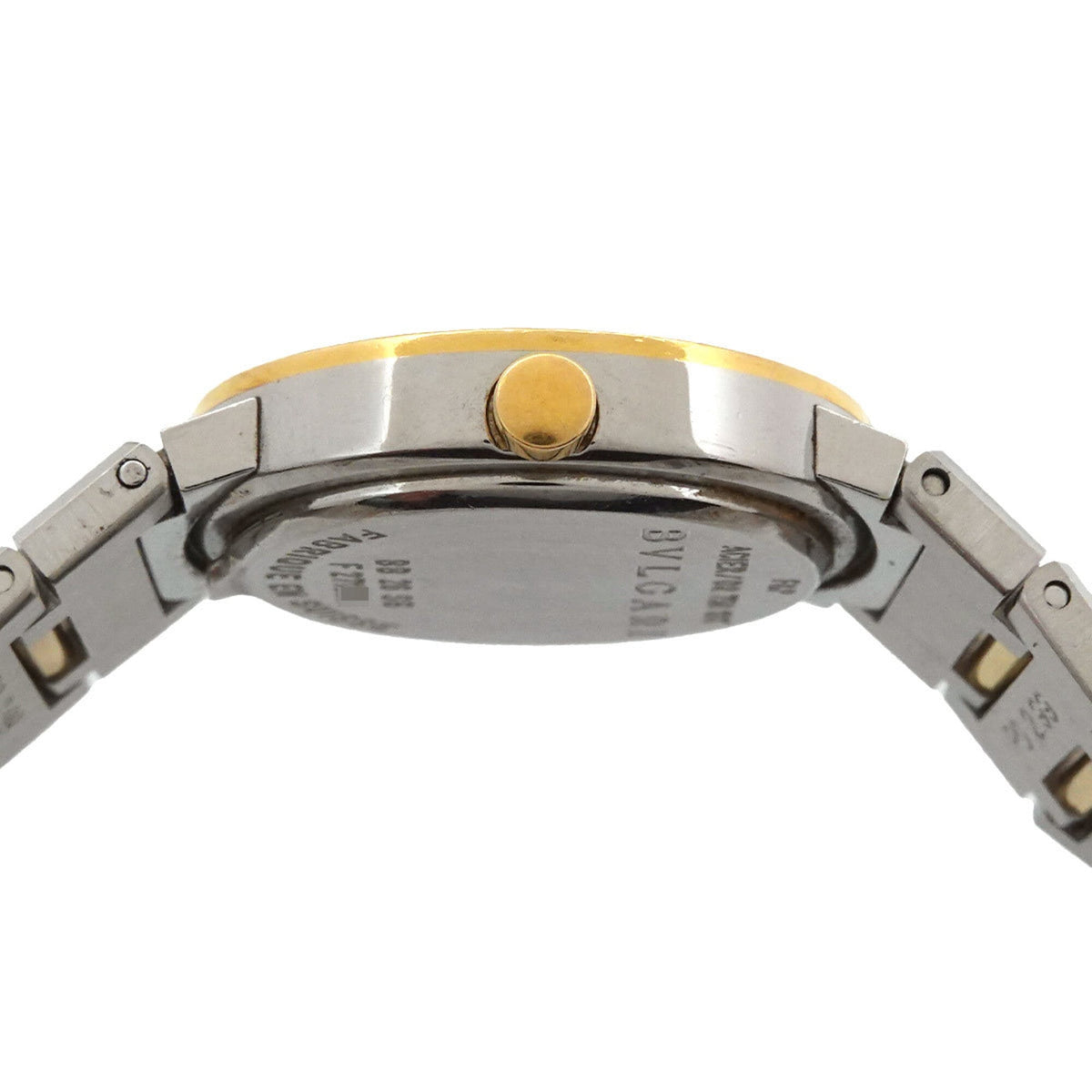 Bvlgari BB26SG horloge met zwarte wijzerplaat, 26 mm