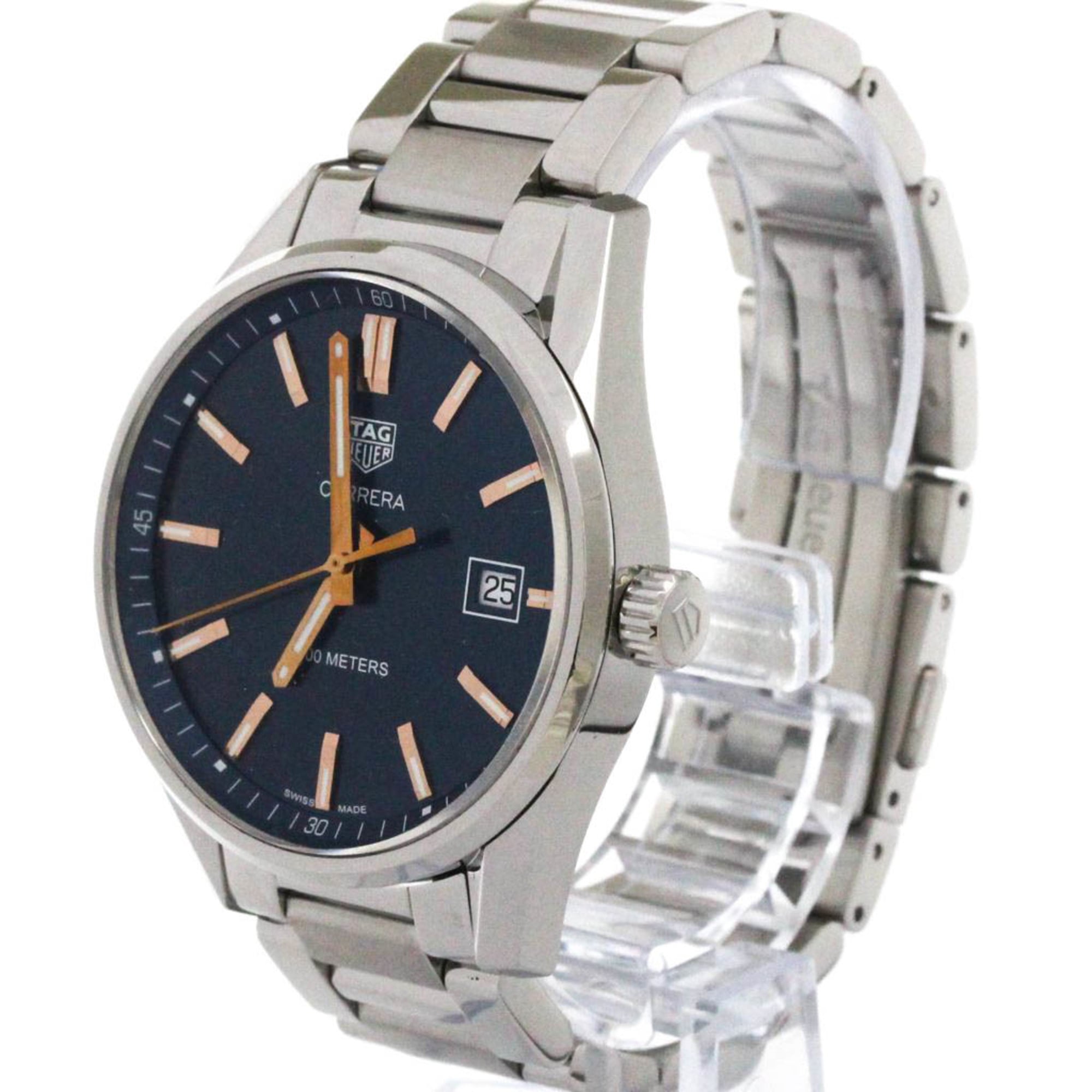 TAG HEUER Carrera Stainless Steel Quartz Mens Watch WAR1112 Polished
