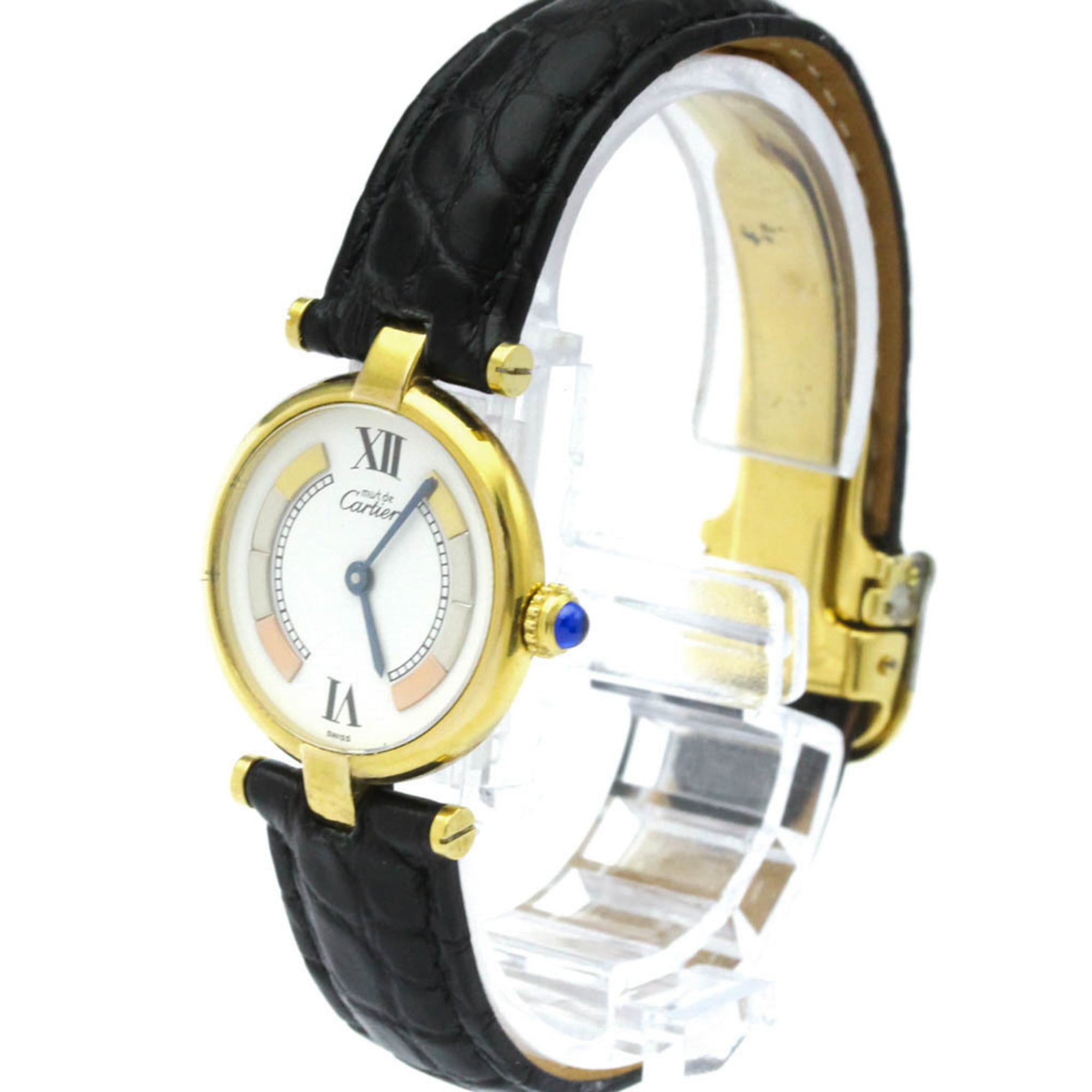 CARTIER Must Vendome Vermeil Gold Plated Quartz Ladies Watch W1006554