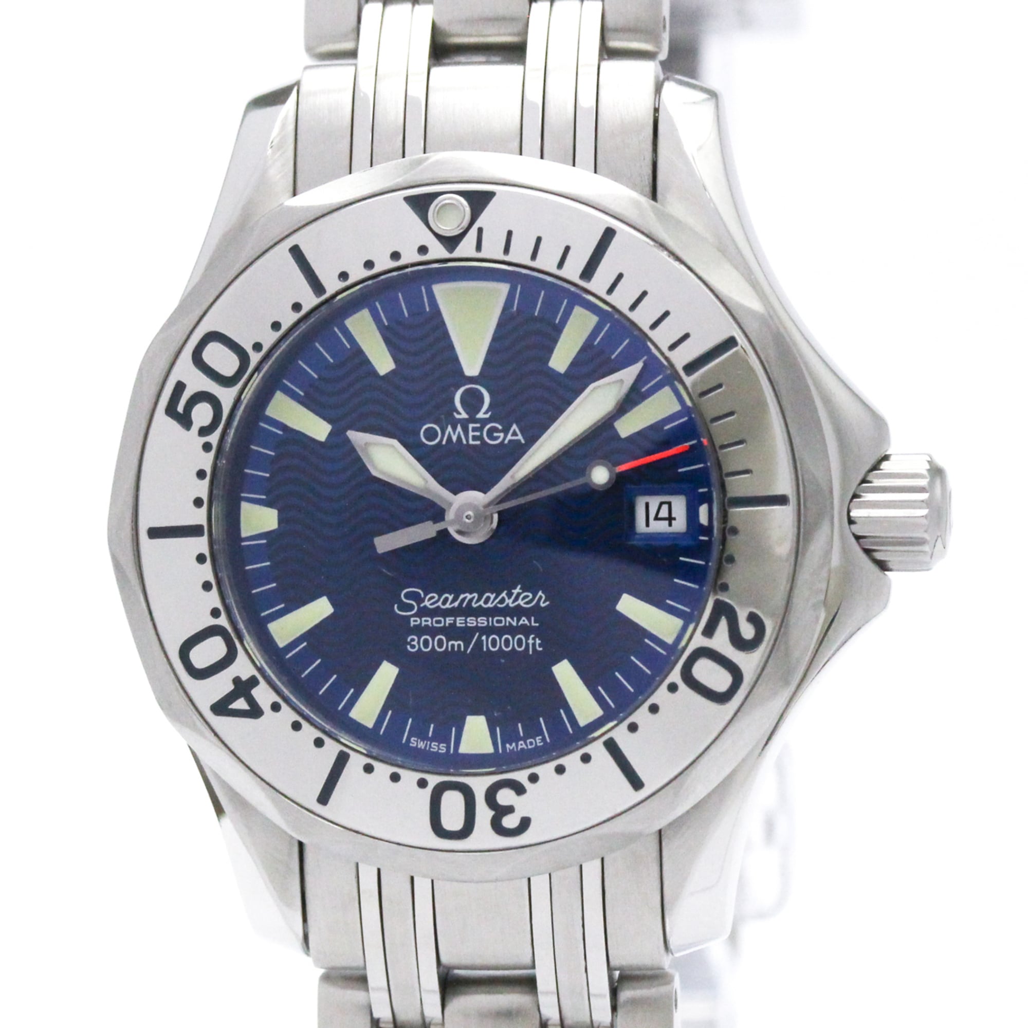 Montre Omega Seamaster 2283.8 à cadran bleu, 29 mm
