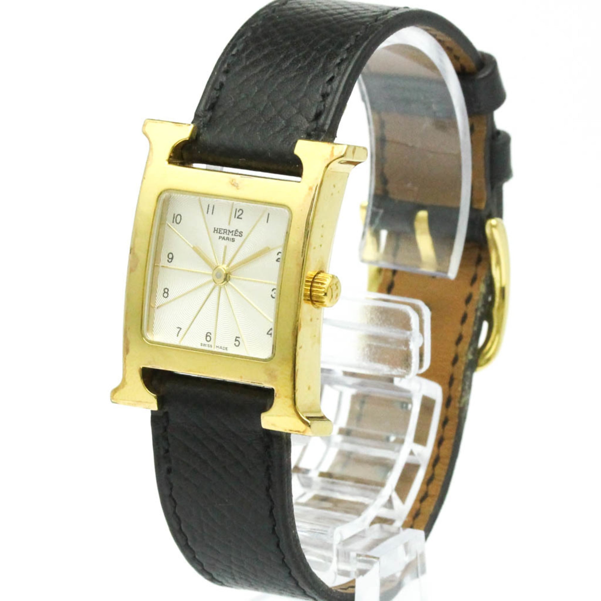 Hermes Heure H HH1.201 Silver Dial Stainless steel gold plated 21mm Watch