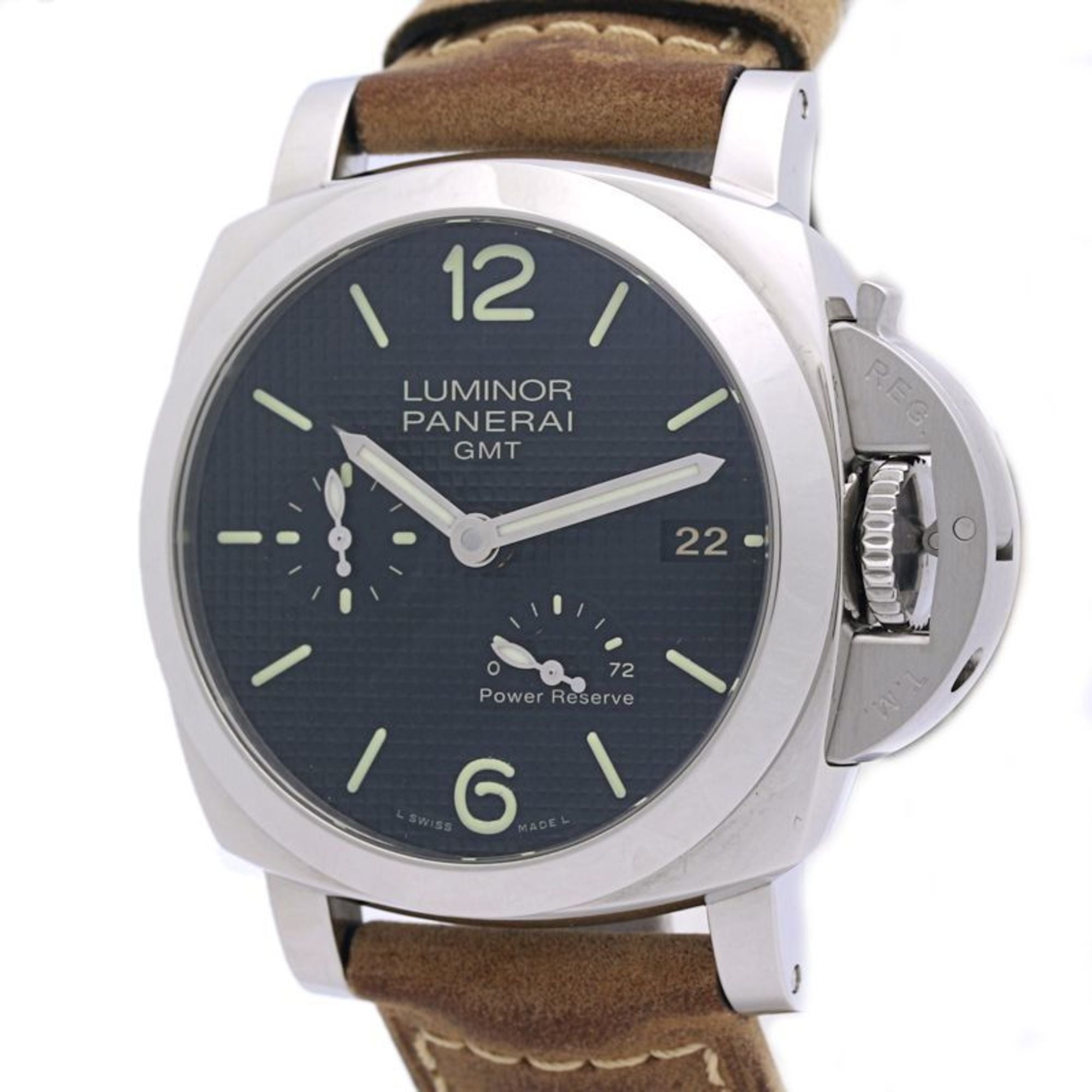Panerai Luminor 1950 3 Days GMT PAM00537 Power Reserve Acciaio Men's Watch 40286