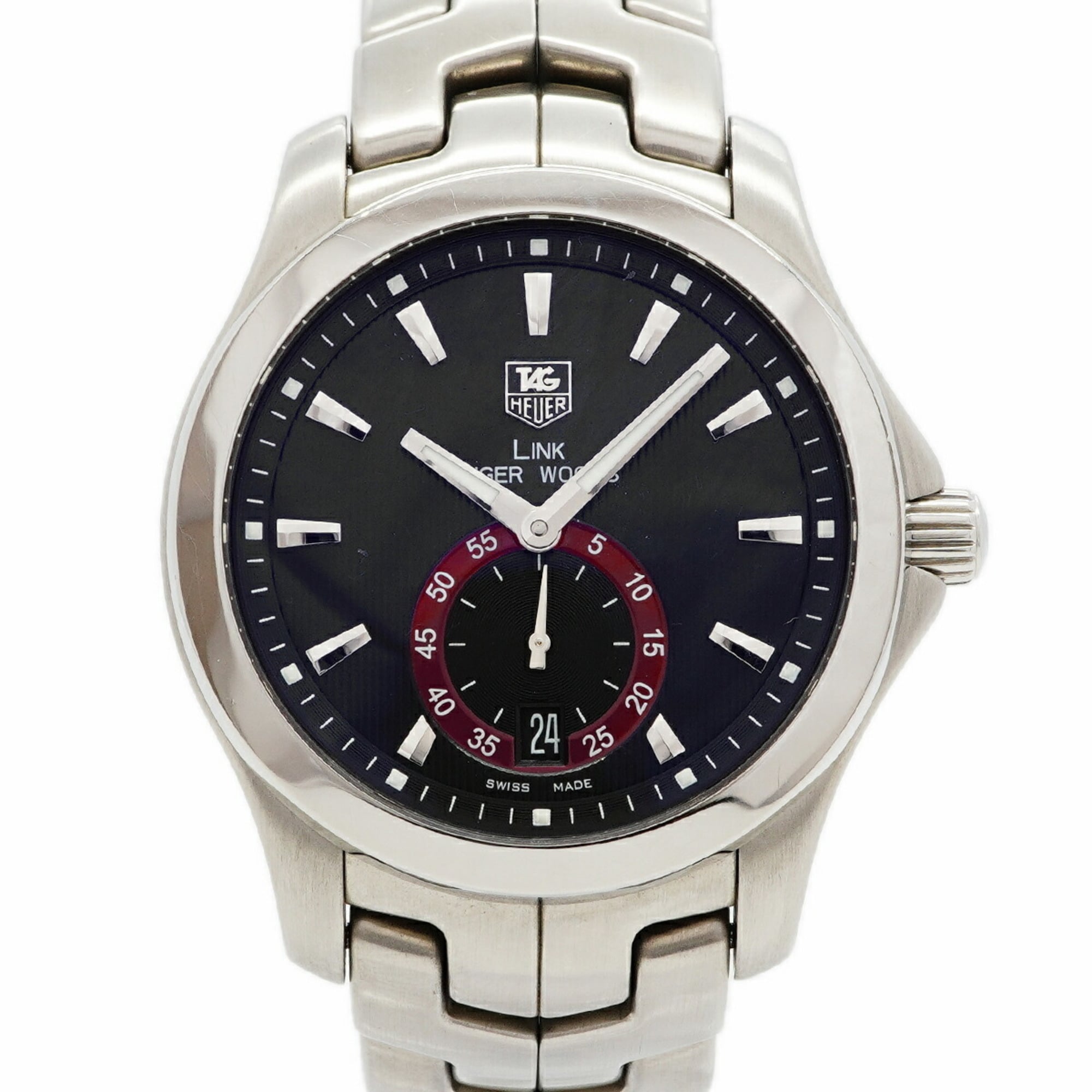 TAG Heuer Link Tiger Woods Model WJF211D Black Dial Men's Watch