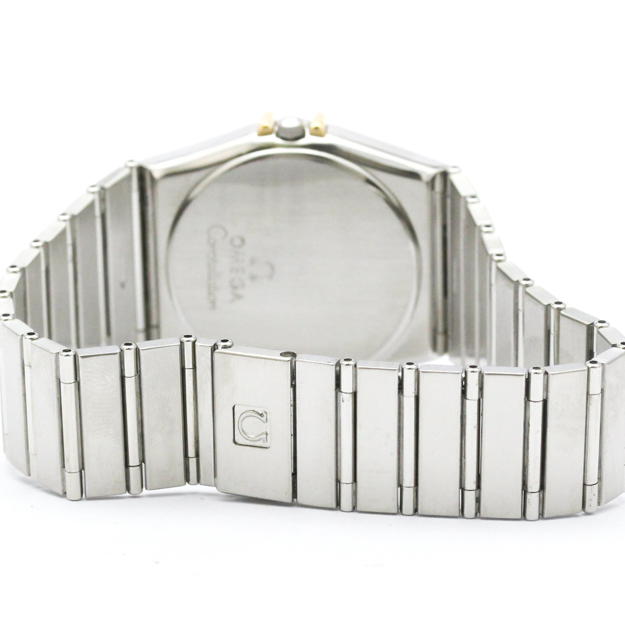 OMEGA Constellation Herrenuhr 18 Karat Gold Edelstahl Quarz 396.1070