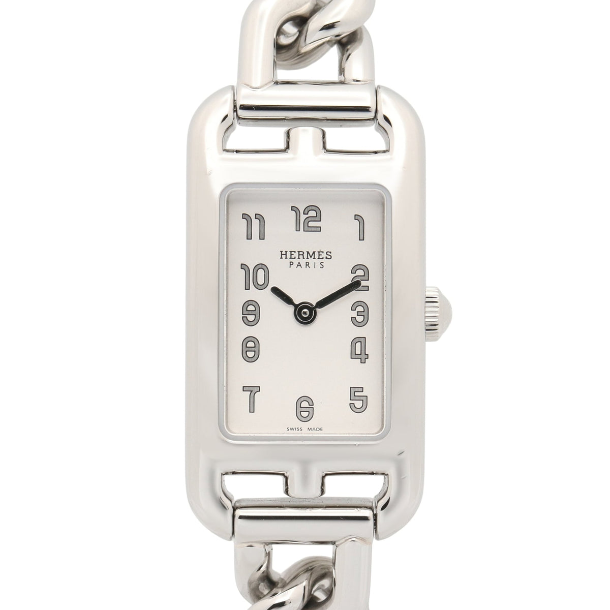 Hermes Nantucket NA2.110 horloge met zilveren wijzerplaat, 17 mm