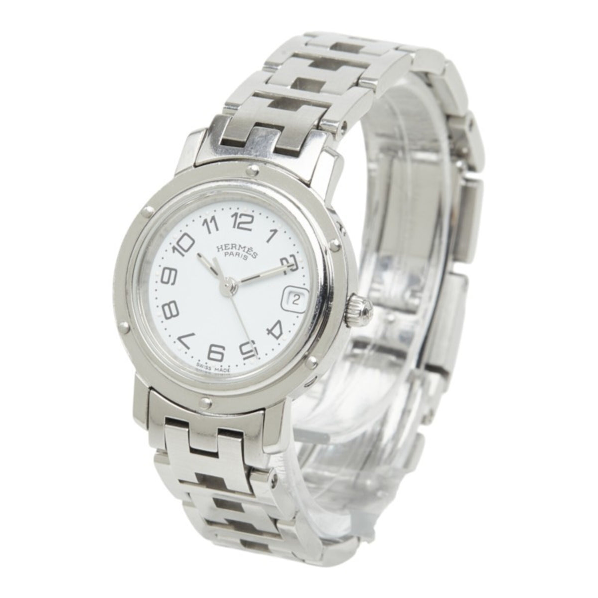 Hermes Clipper CL4.210 White Dial 24mm Watch